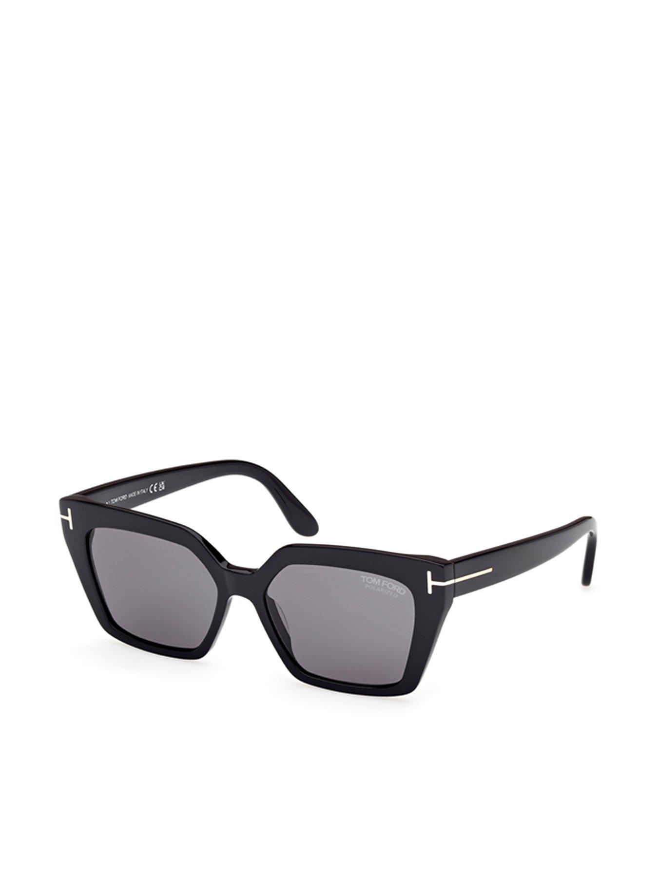  image of tom-ford-winona-cat-sunglasses-shiny-black