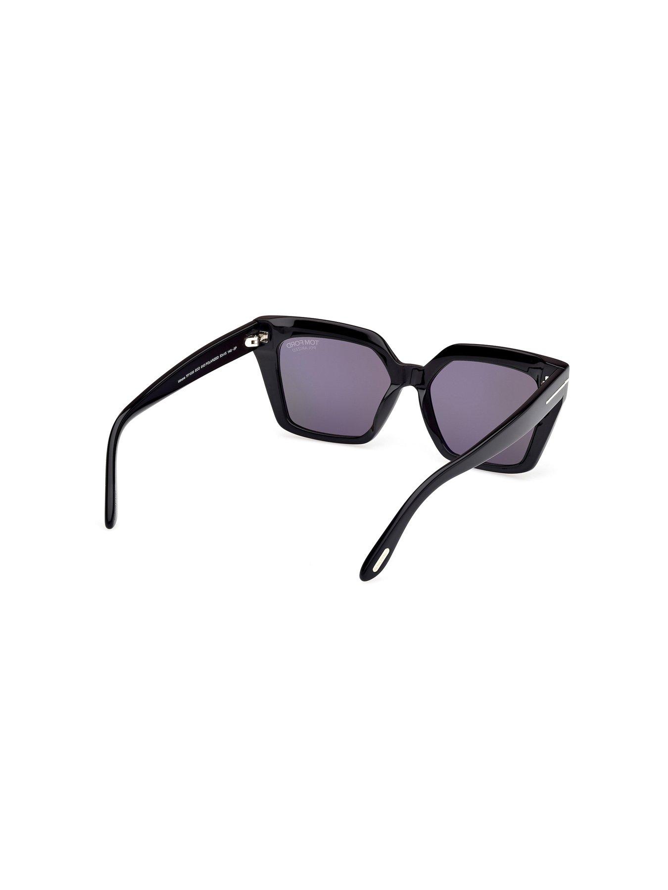  image of tom-ford-winona-cat-sunglasses-shiny-black