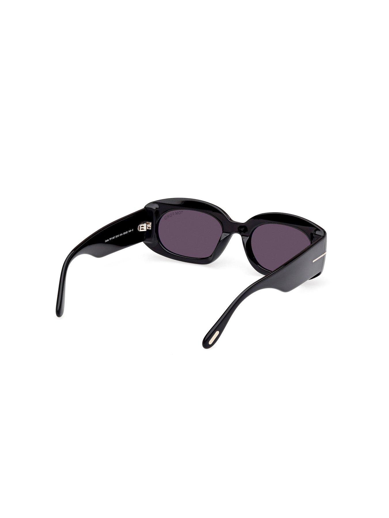  image of tom-ford-cielle-oval-sunglasses-black