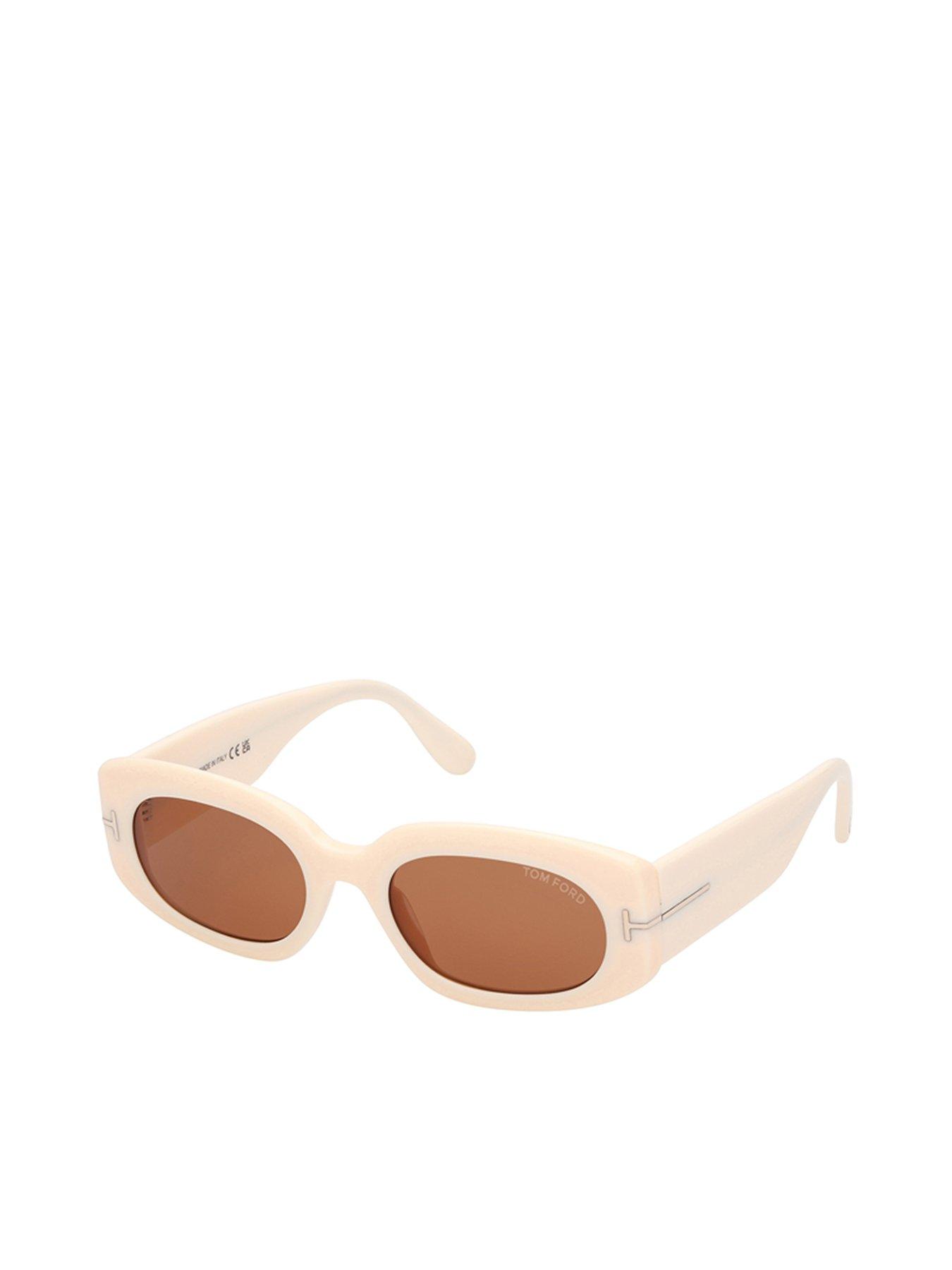 Tom Ford Cielle Oval Sunglasses - Ivory