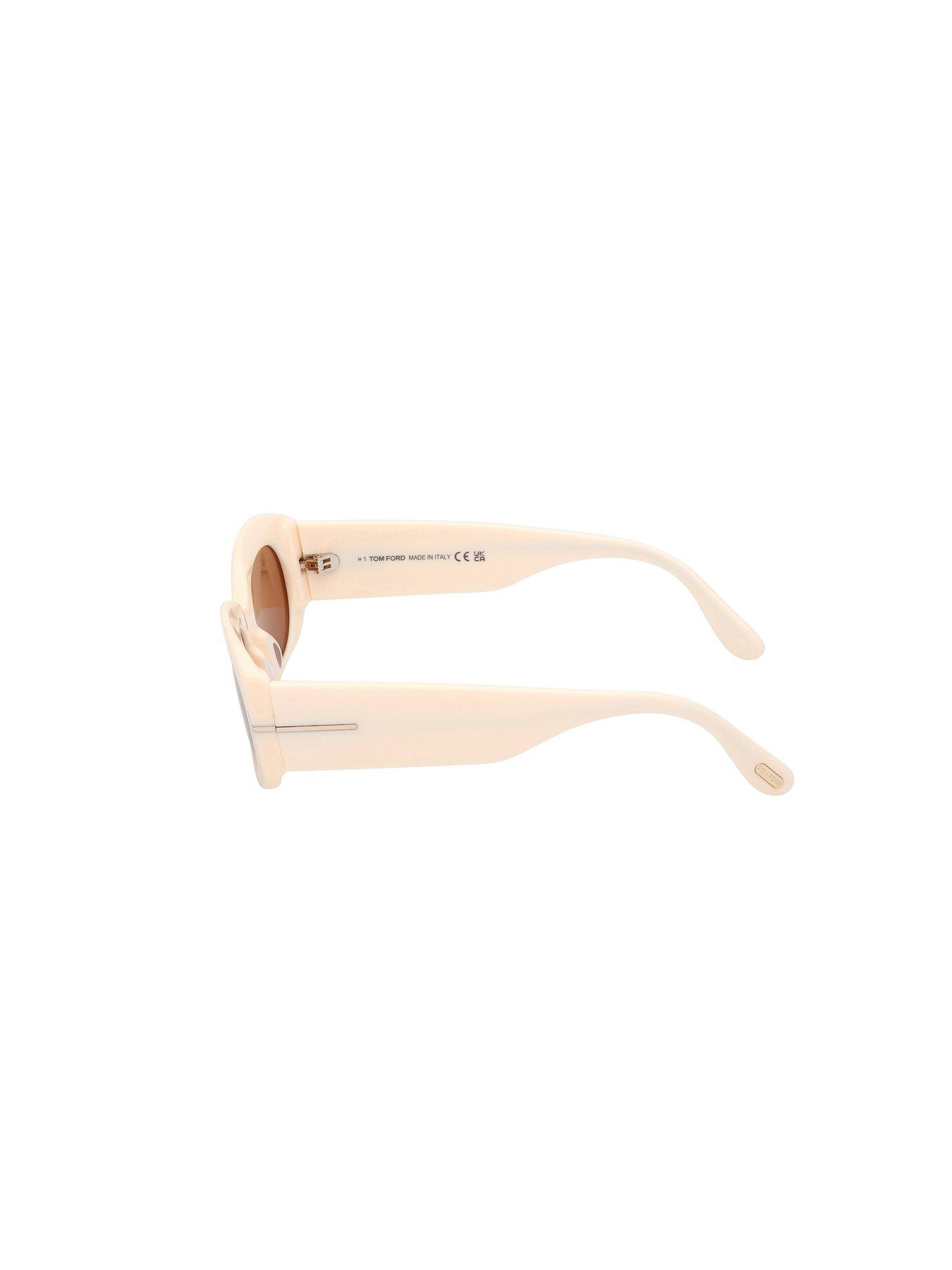  image of tom-ford-cielle-oval-sunglasses-ivory