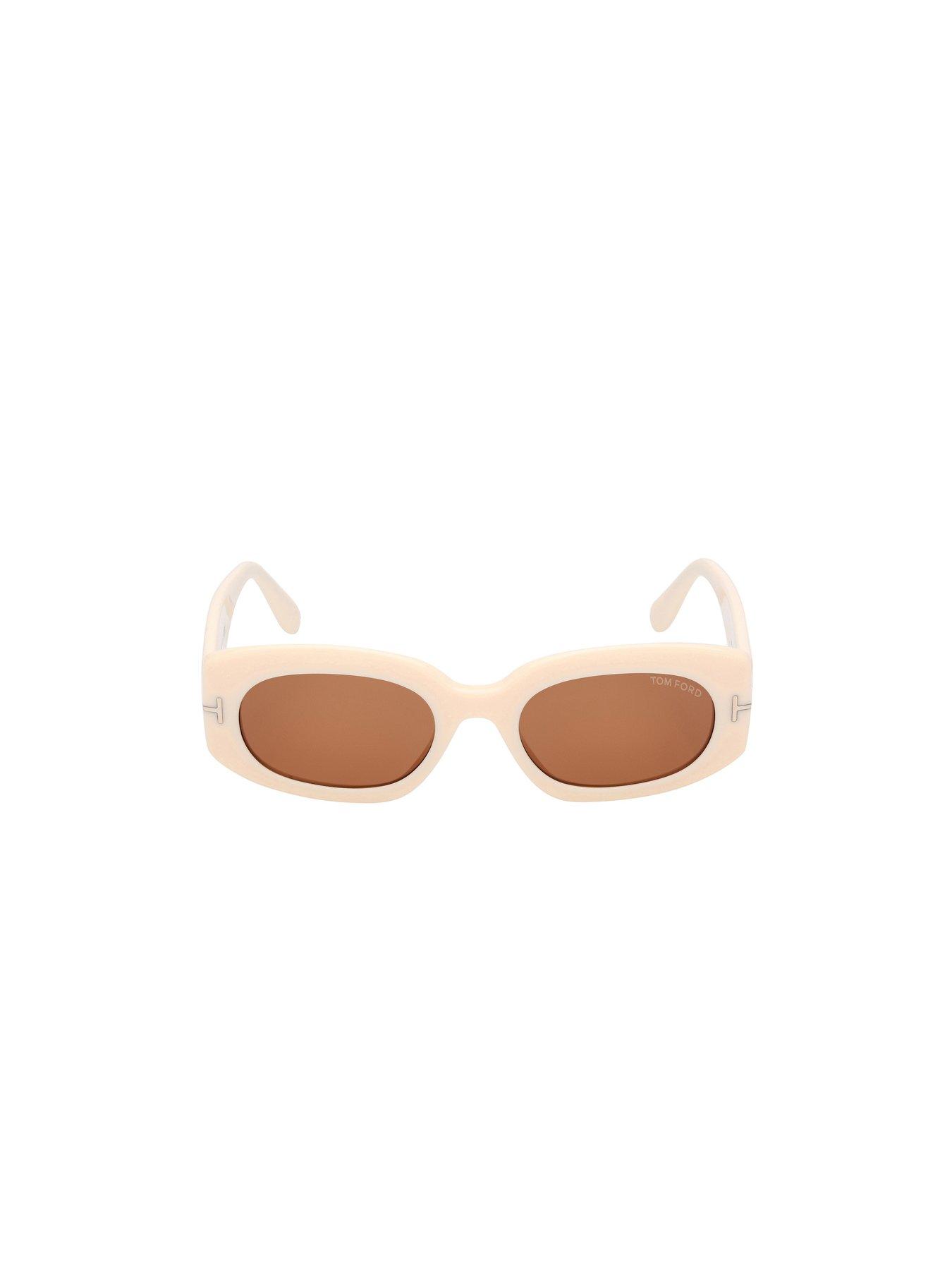  image of tom-ford-cielle-oval-sunglasses-ivory