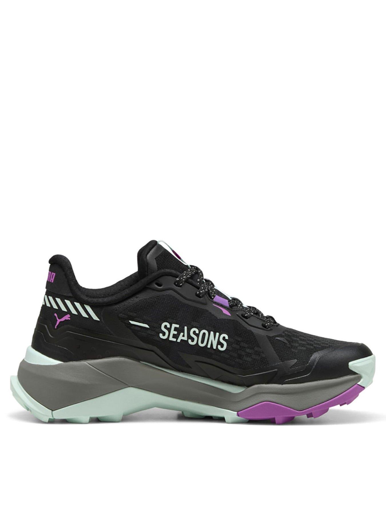 front image of puma-womens-trail-running-explore-nitro-2-trainers-black