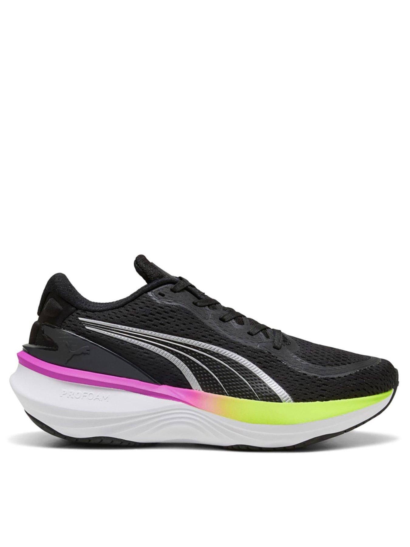 front image of puma-womens-running-scend-pro-2-trainers-black