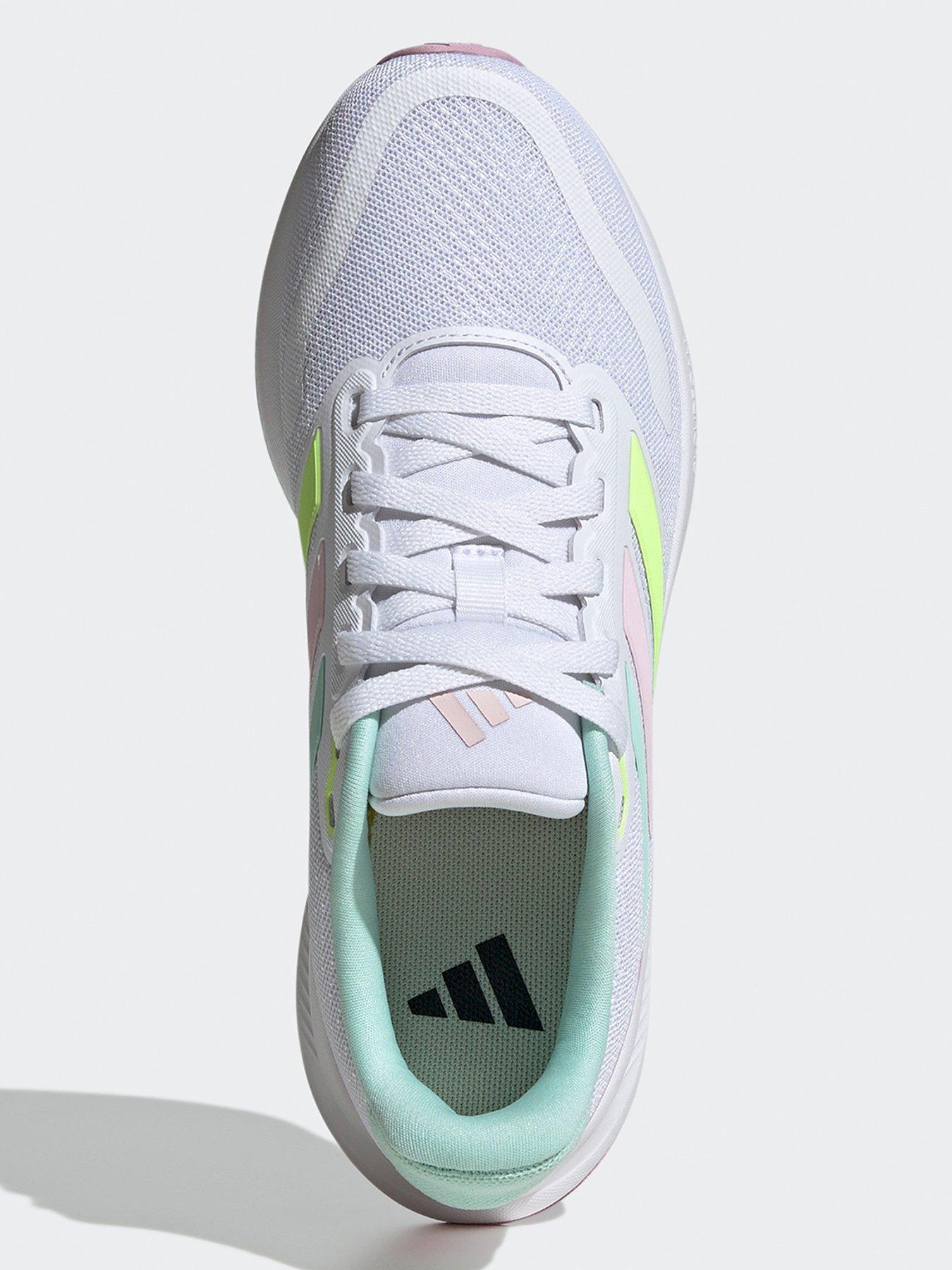  image of adidas-girls-junior-runfalcon-5-trainers-white-whitemintpink