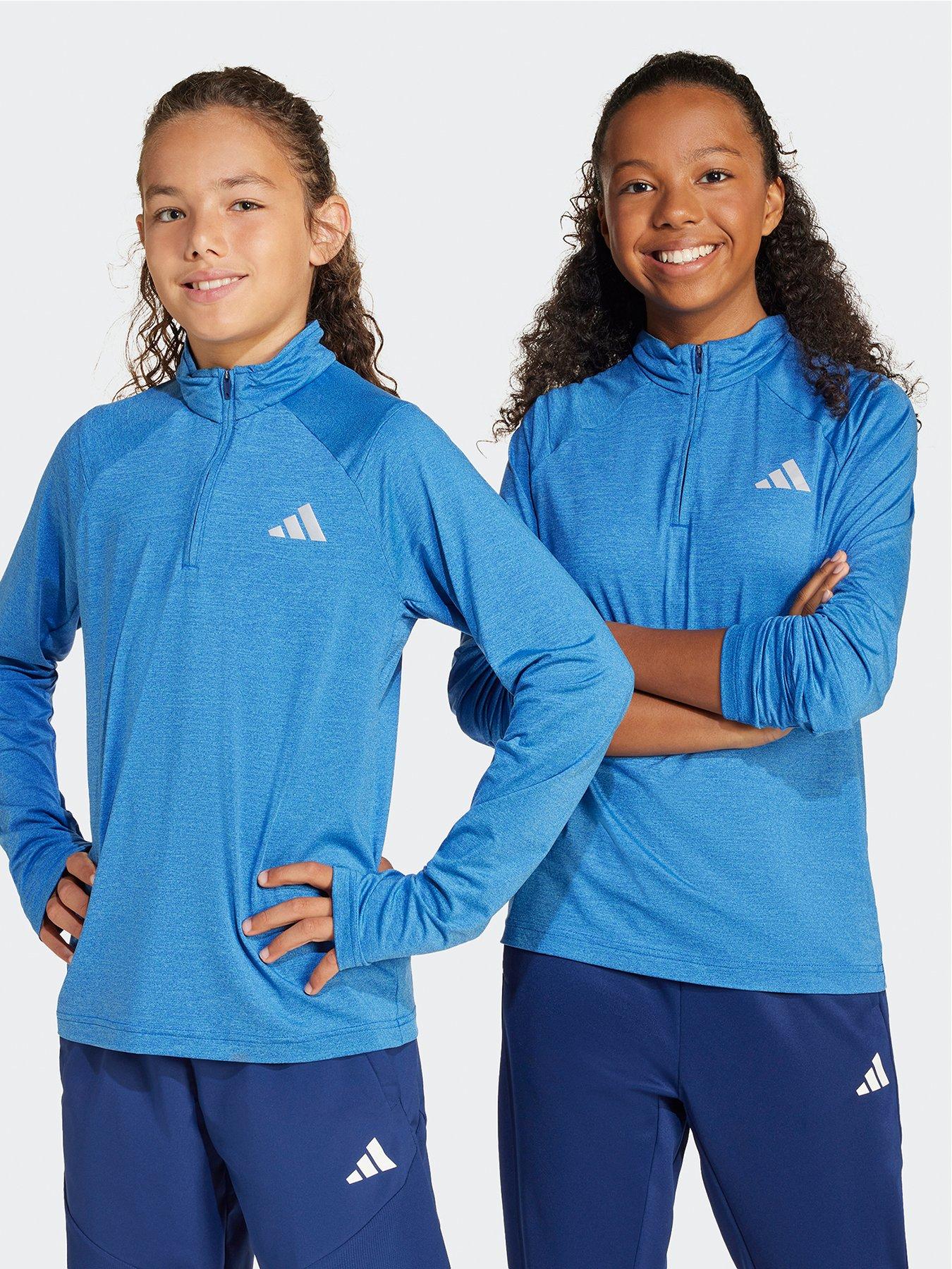 Image 1 of 5 of adidas Junior Unisex Training Fav Zip Top - Blue