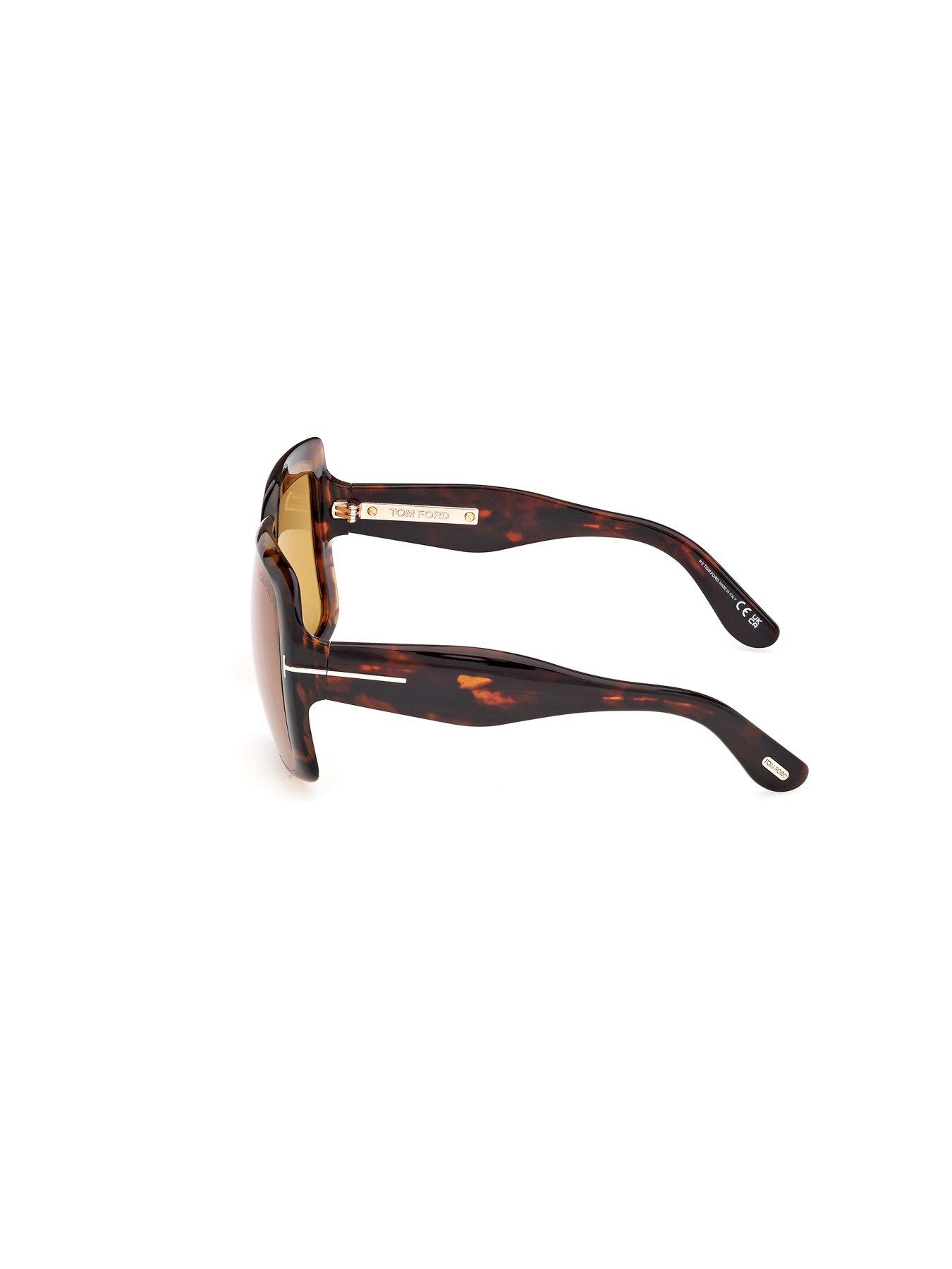  image of tom-ford-aurora-square-sunglasses-dark-havana