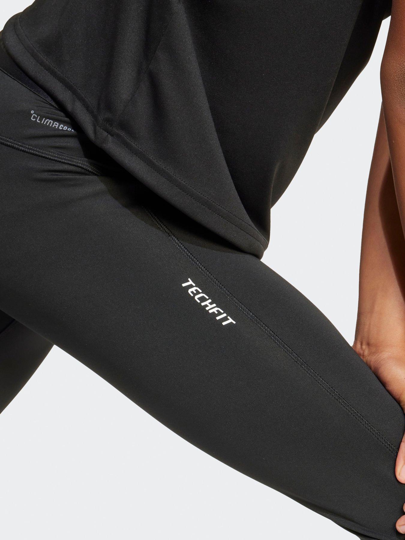  image of adidas-junior-girls-training-tech-fit-tights-black