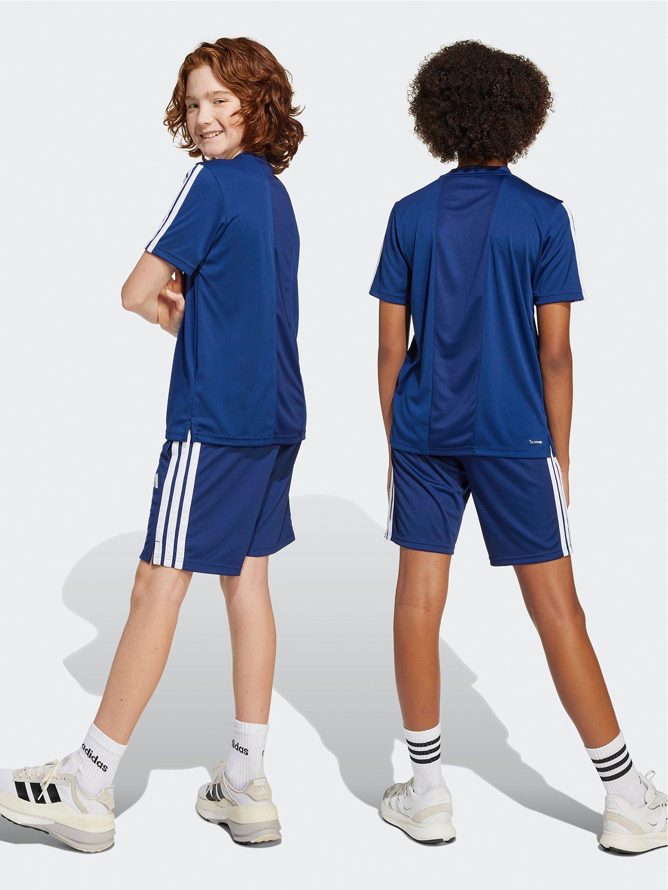 image of adidas-junior-boys-train-essentials-3-stripe-shorts-navy