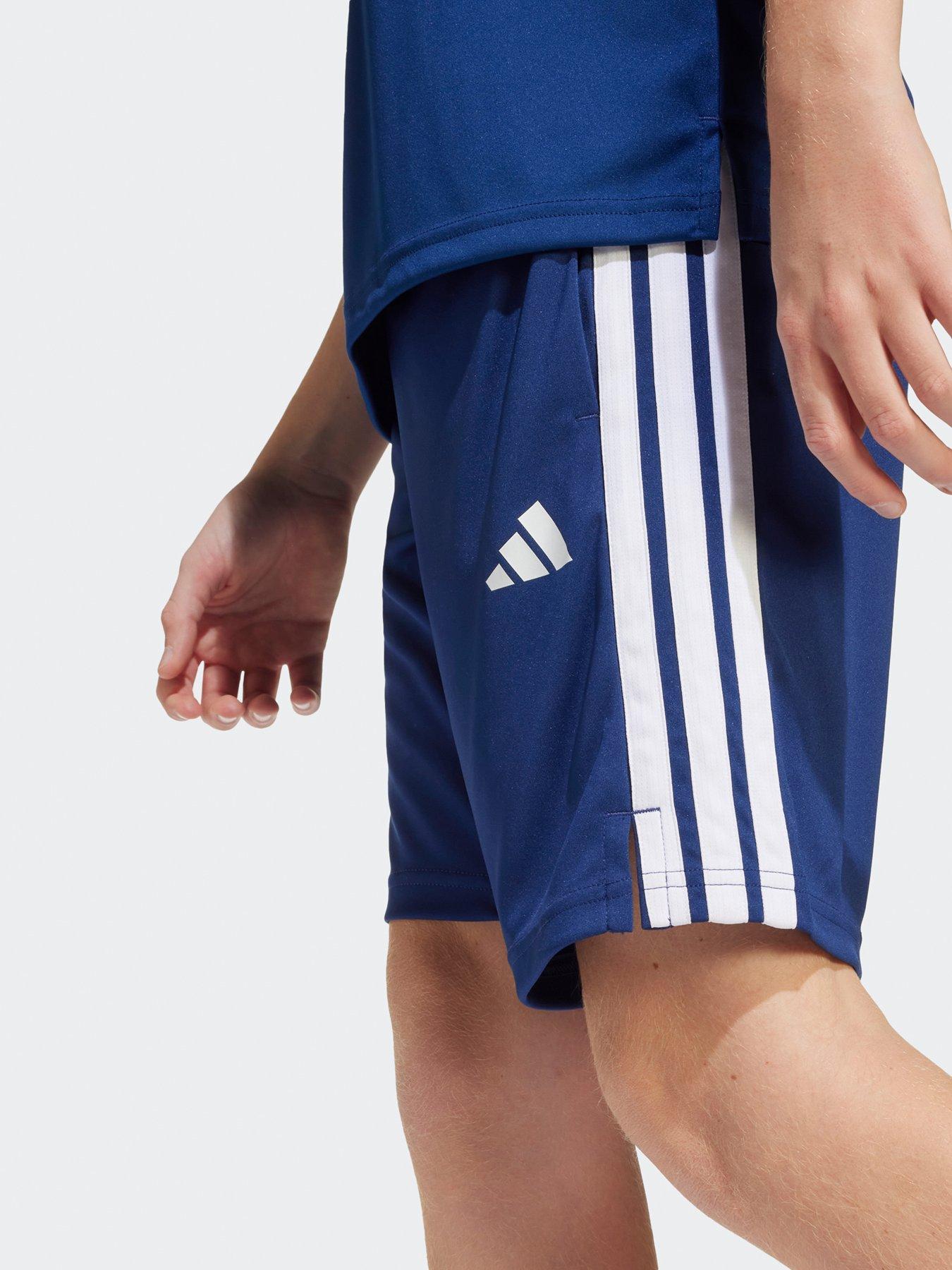  image of adidas-junior-boys-train-essentials-3-stripe-shorts-navy