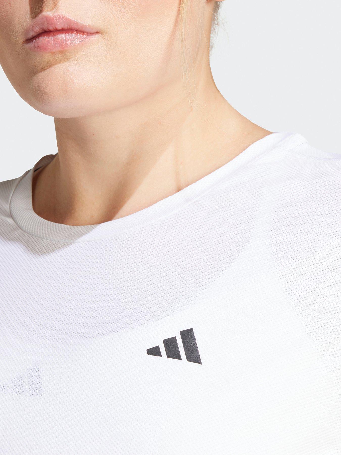 Image 4 of 6 of adidas Womens Running Own The Run T-Shirt - White