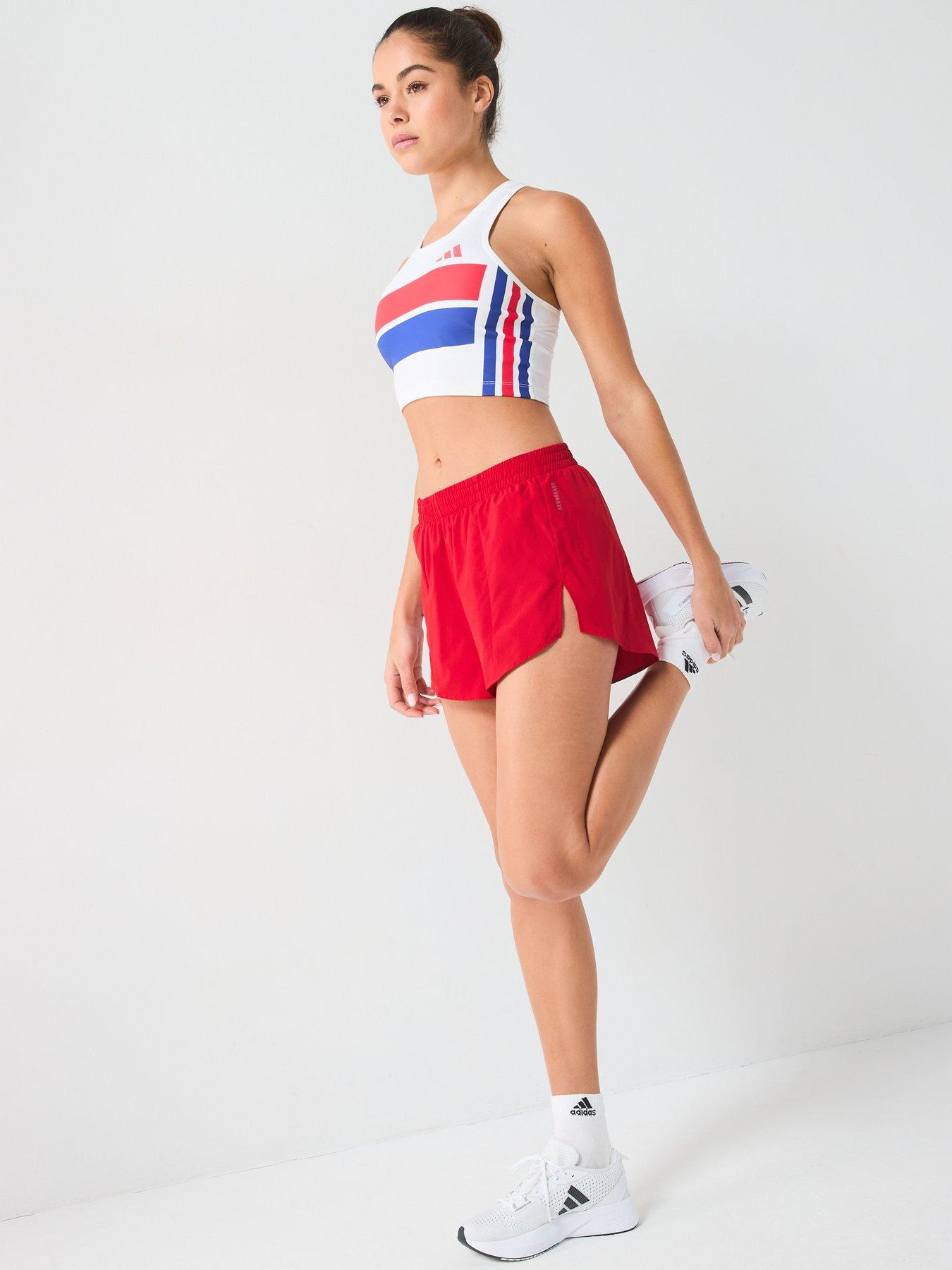  image of adidas-womens-running-adizero-shorts-team-power-red-2