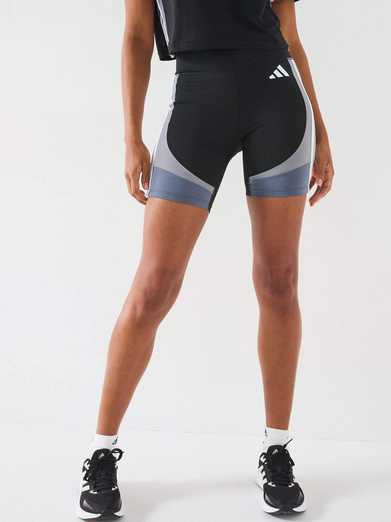  image of adidas-womens-training-colour-block-7inch-bike-shorts-black