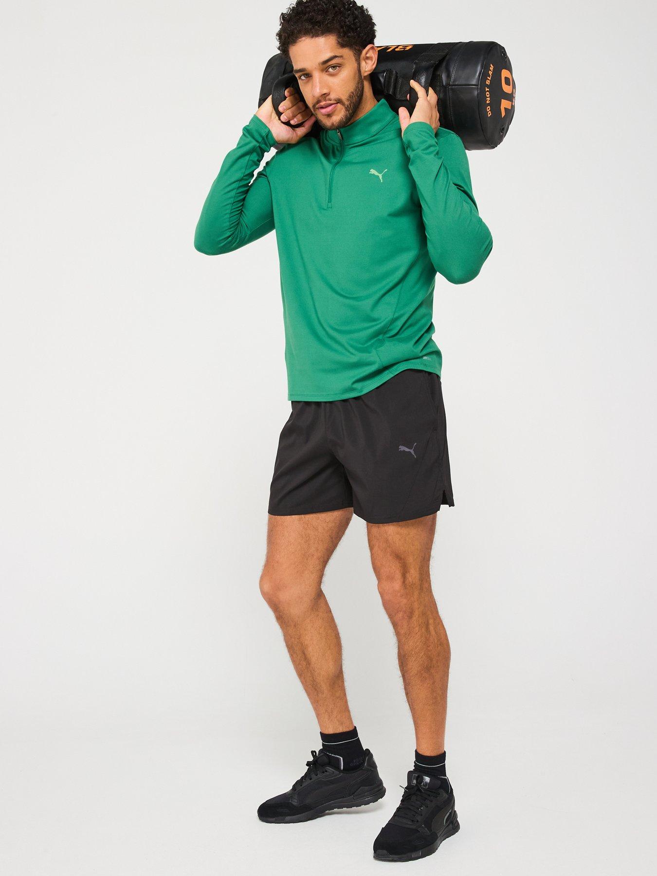  image of puma-mens-training-evolve-slim-fit-12-zip-top-green