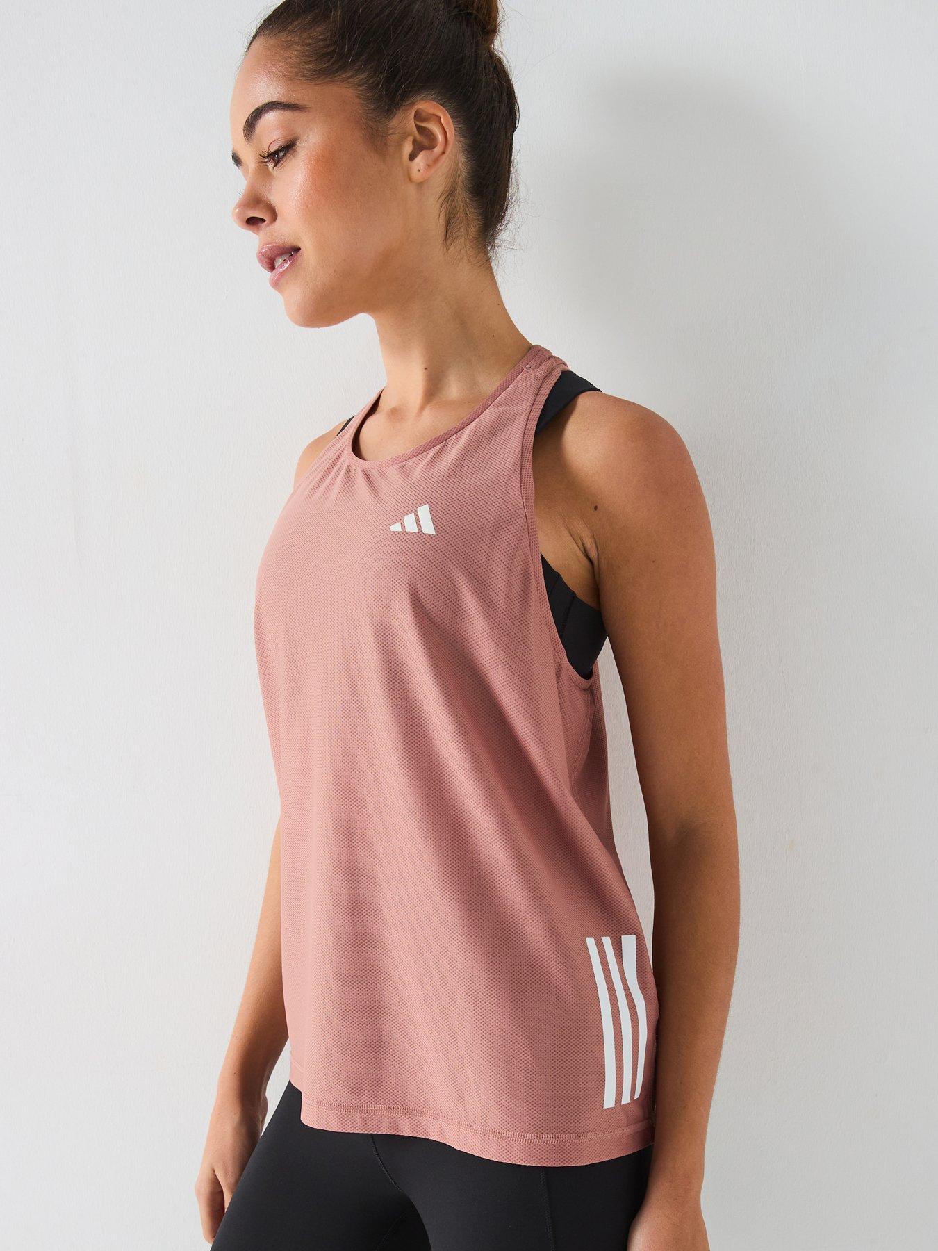 adidas Womens Running Own The Run Tank - Pink | Littlewoods