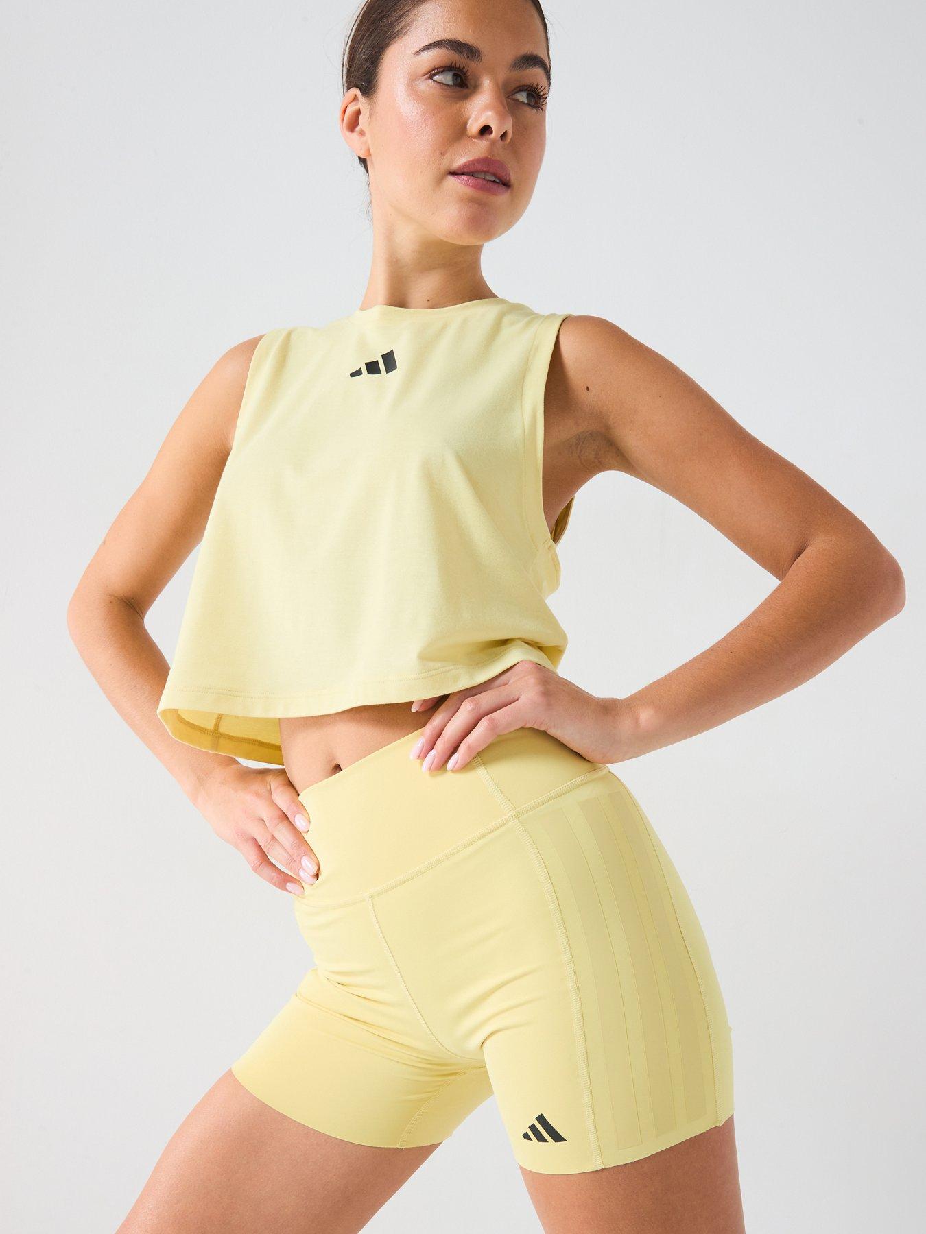 adidas-womens-training-3-stripe-boxy-tank-powder-yellow