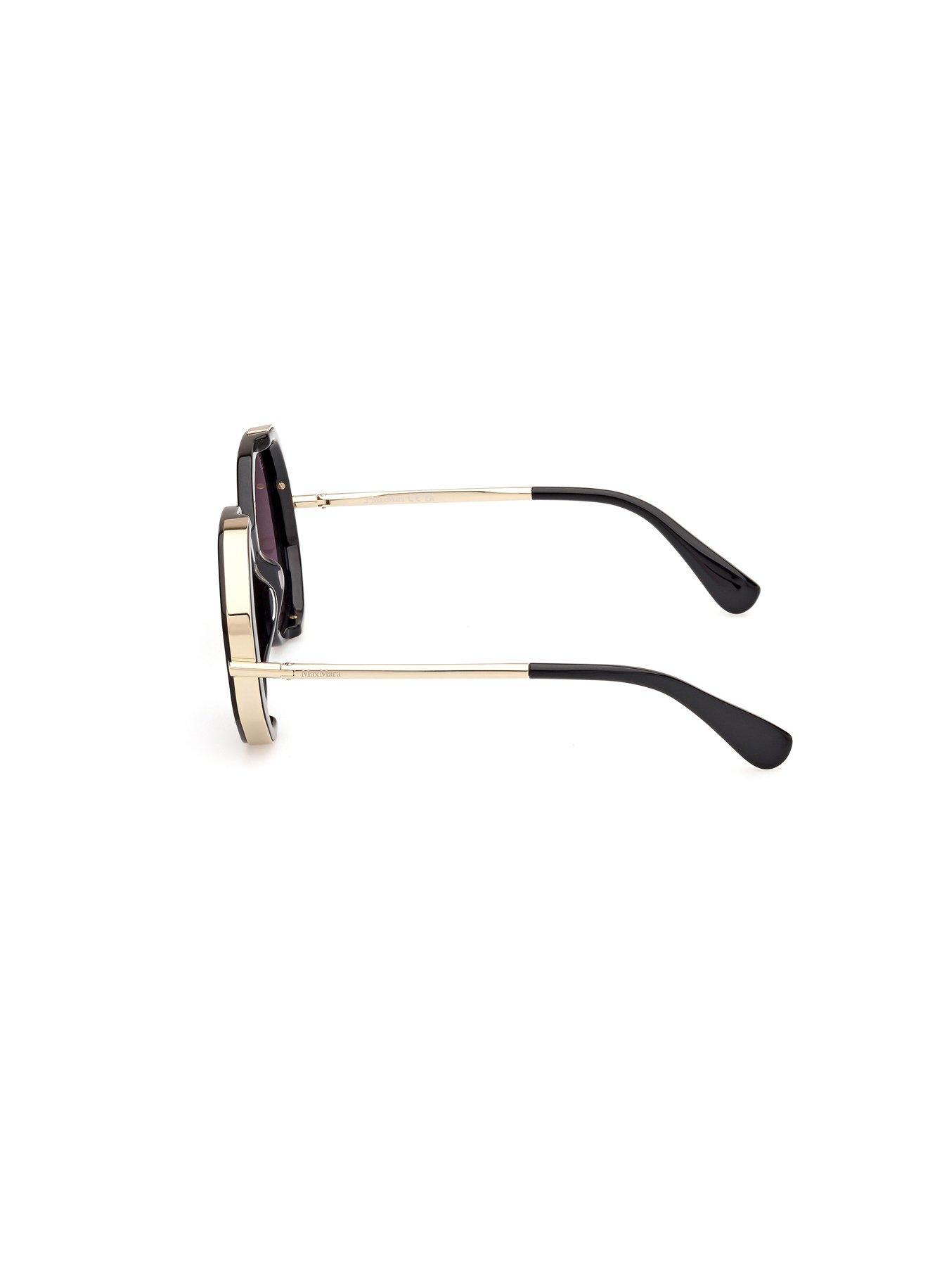  image of max-mara-liz-geometric-large-sunglasses-shiny-black