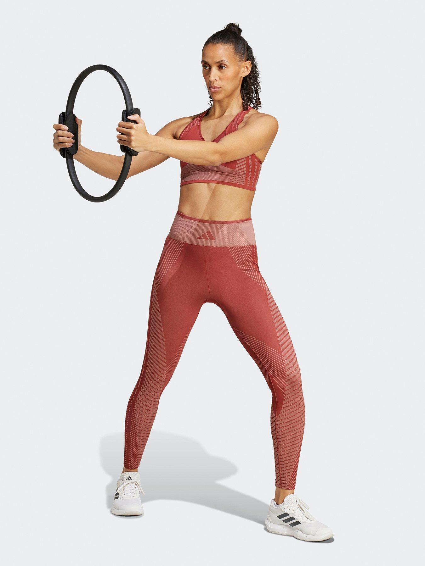  image of adidas-womens-training-knit-78-tights-red