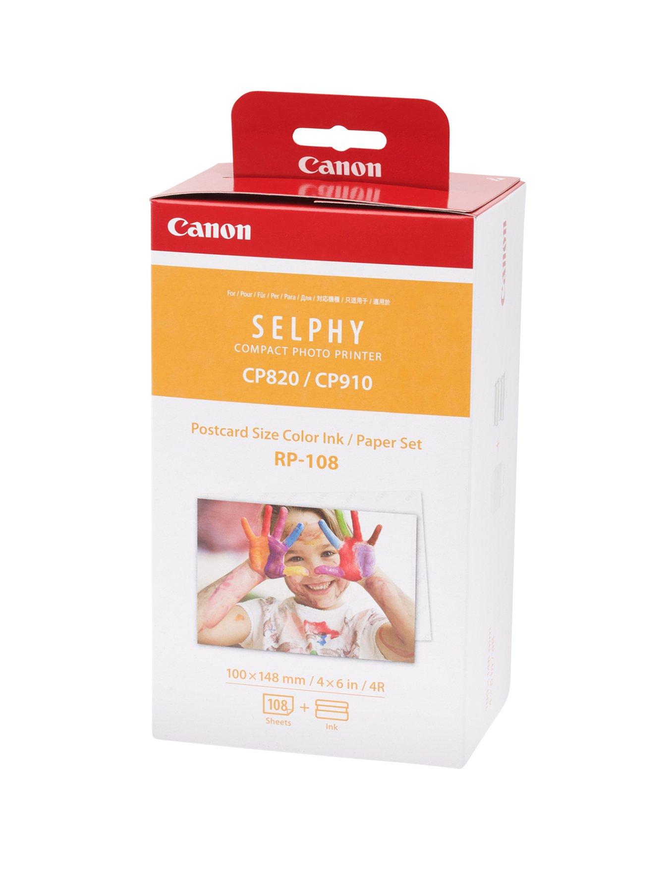 Canon RP-108IN Ink Paper for Selphy CP Printers (108x 4" x 6" Postcard Size)