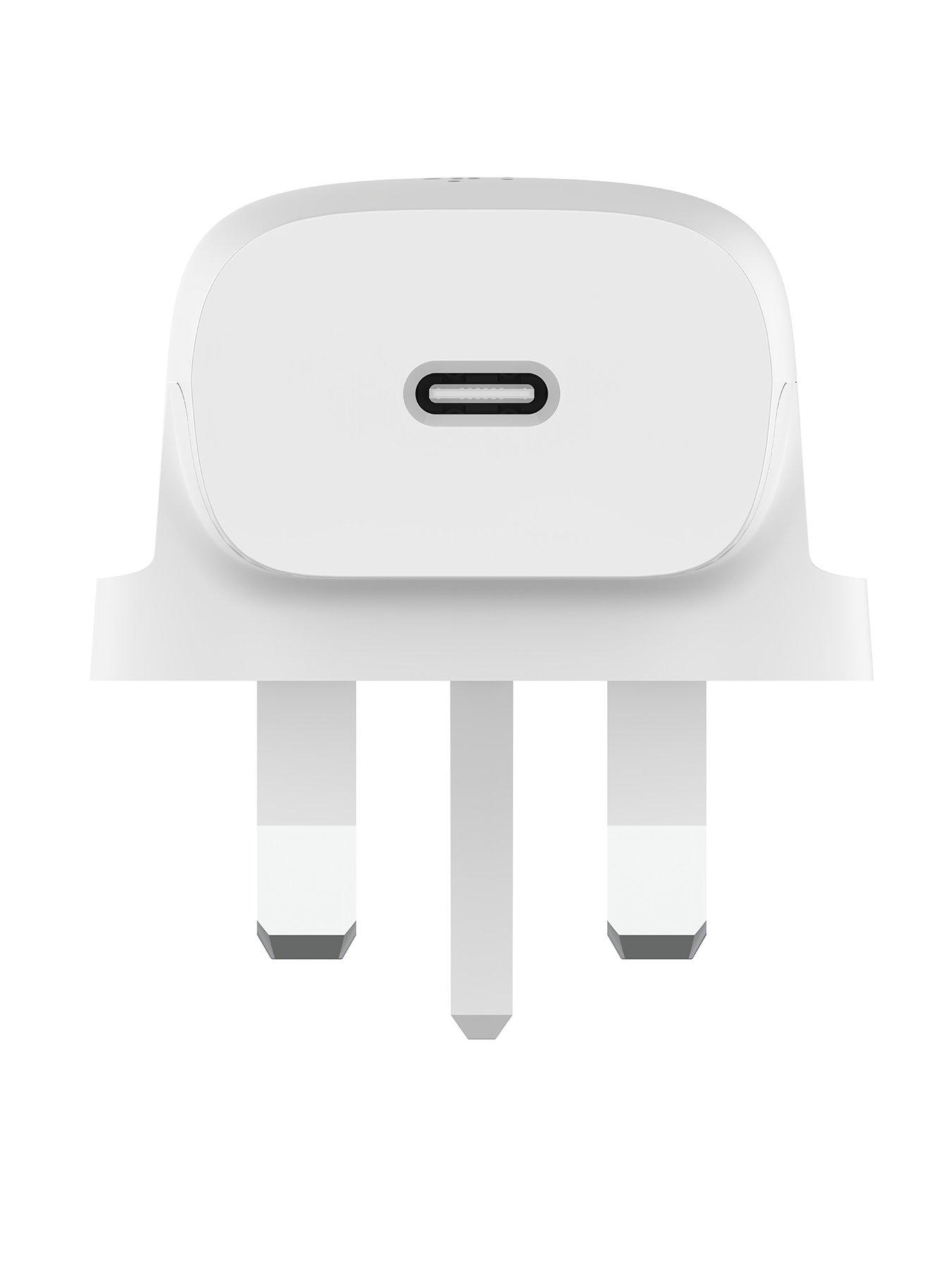  image of belkin-20w-usb-c-wall-charger-with-lightning-cable-white