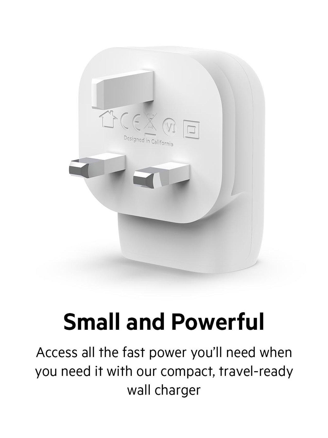  image of belkin-30w-usb-c-power-delivery-wall-charger-white