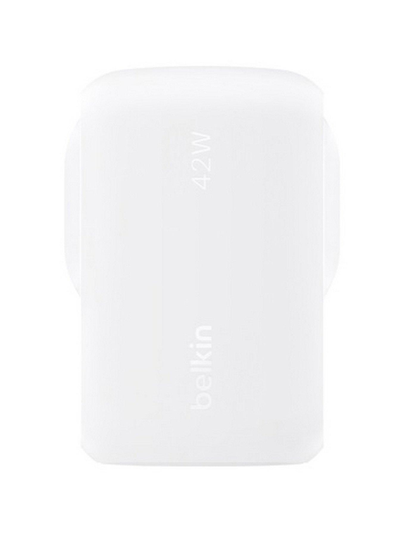  image of belkin-42w-usb-c-and-usb-a-dual-port-charger-white