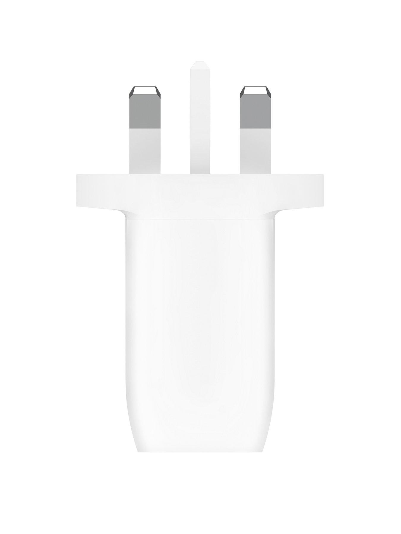  image of belkin-60w-usb-c-dual-port-wall-charger-white