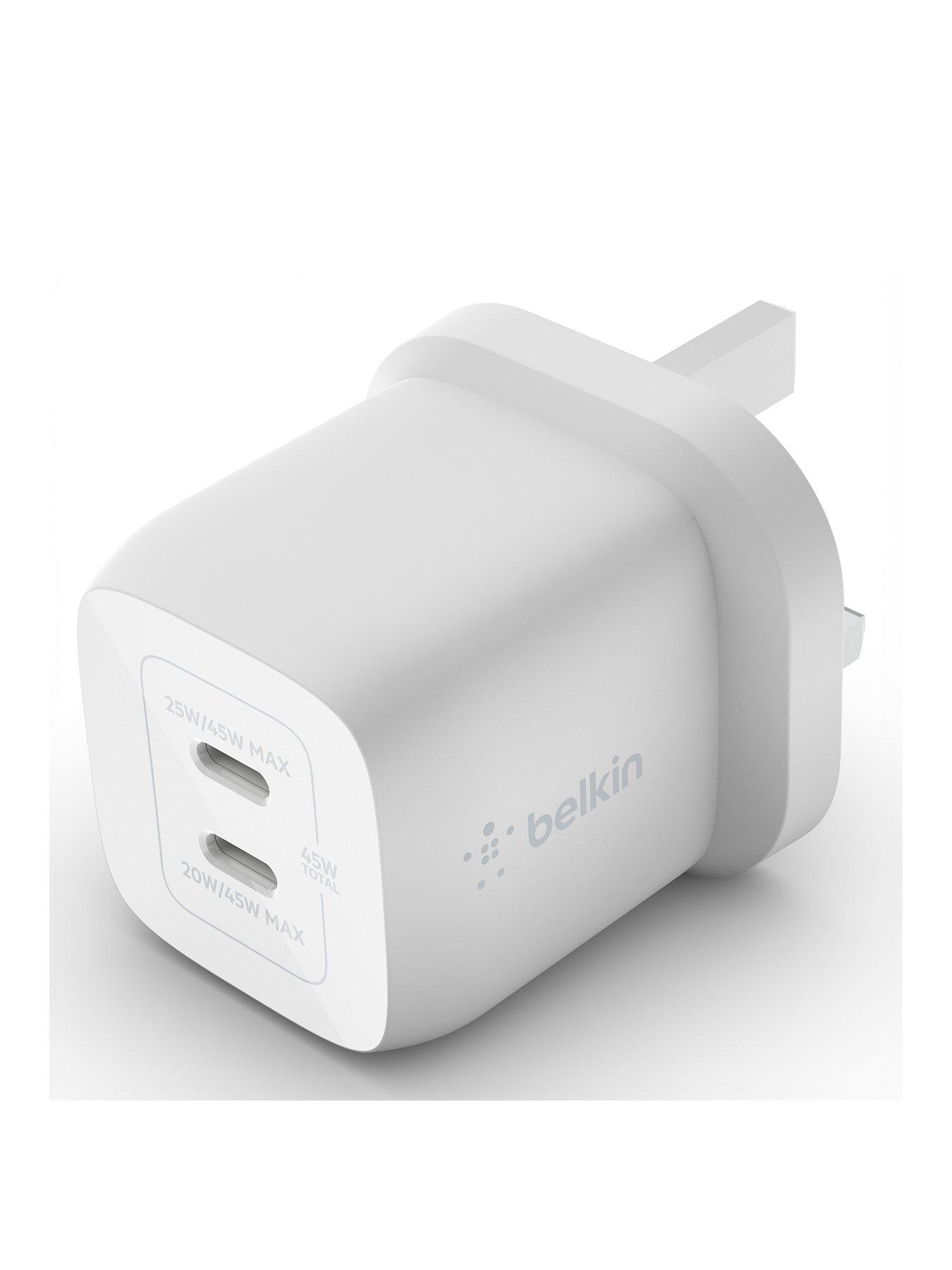 belkin-45w-power-delivery-dual-usb-c-gan-wall-charger-white