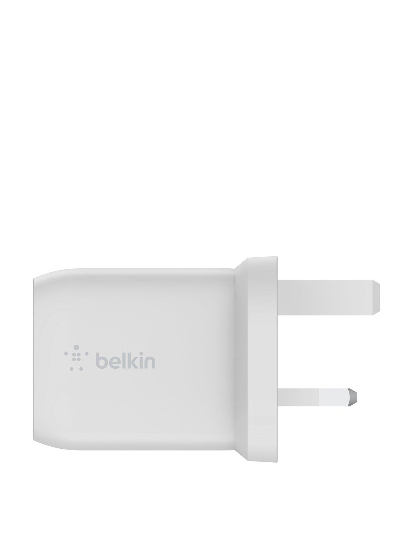 Belkin 65W Power Delivery Dual USB-C GaN Wall Charger-White