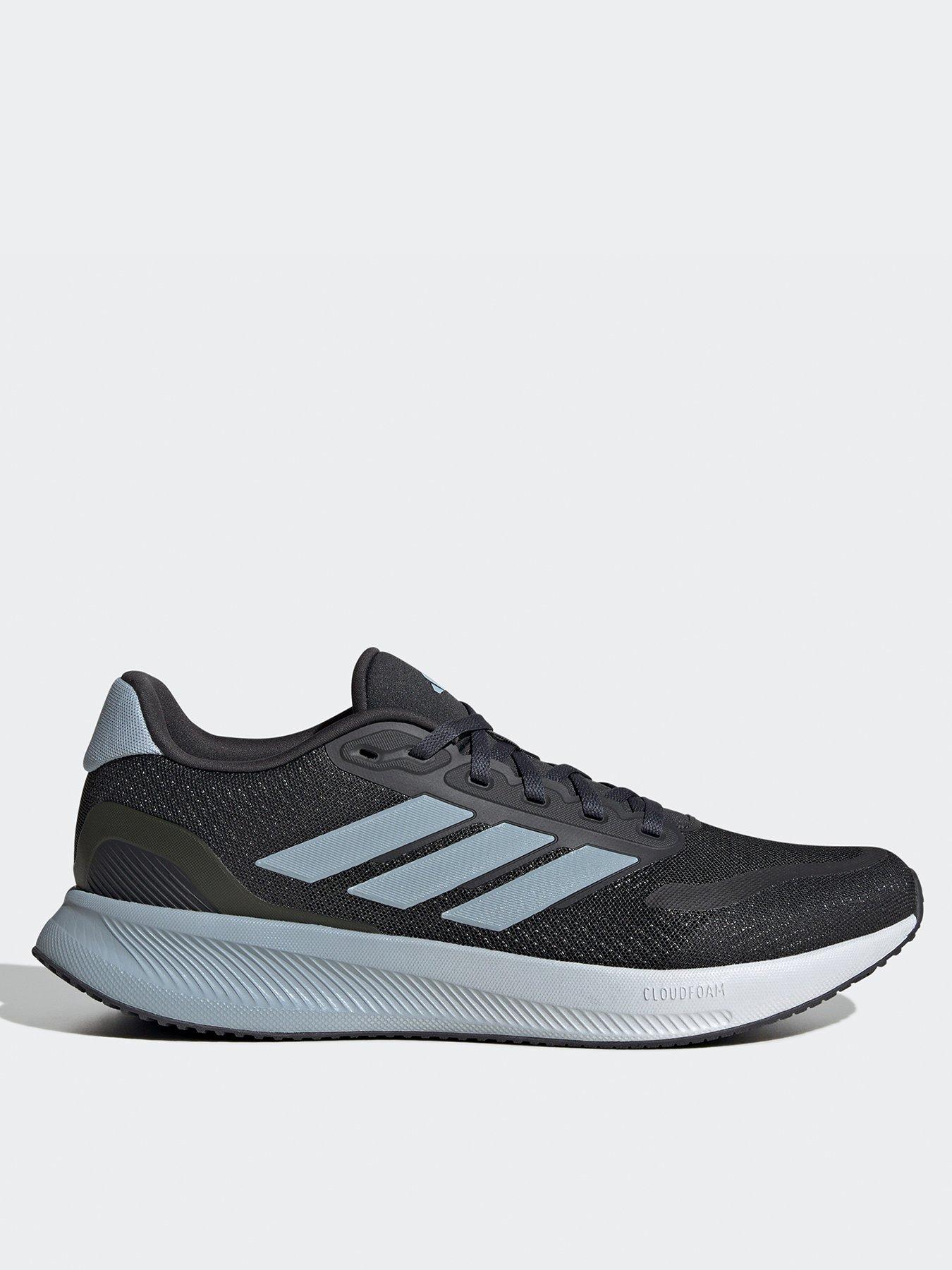 adidas Mens Running Runfalcon 5 Trainers - Dark Grey - Carbon/Wonder Blue/Ftwr White