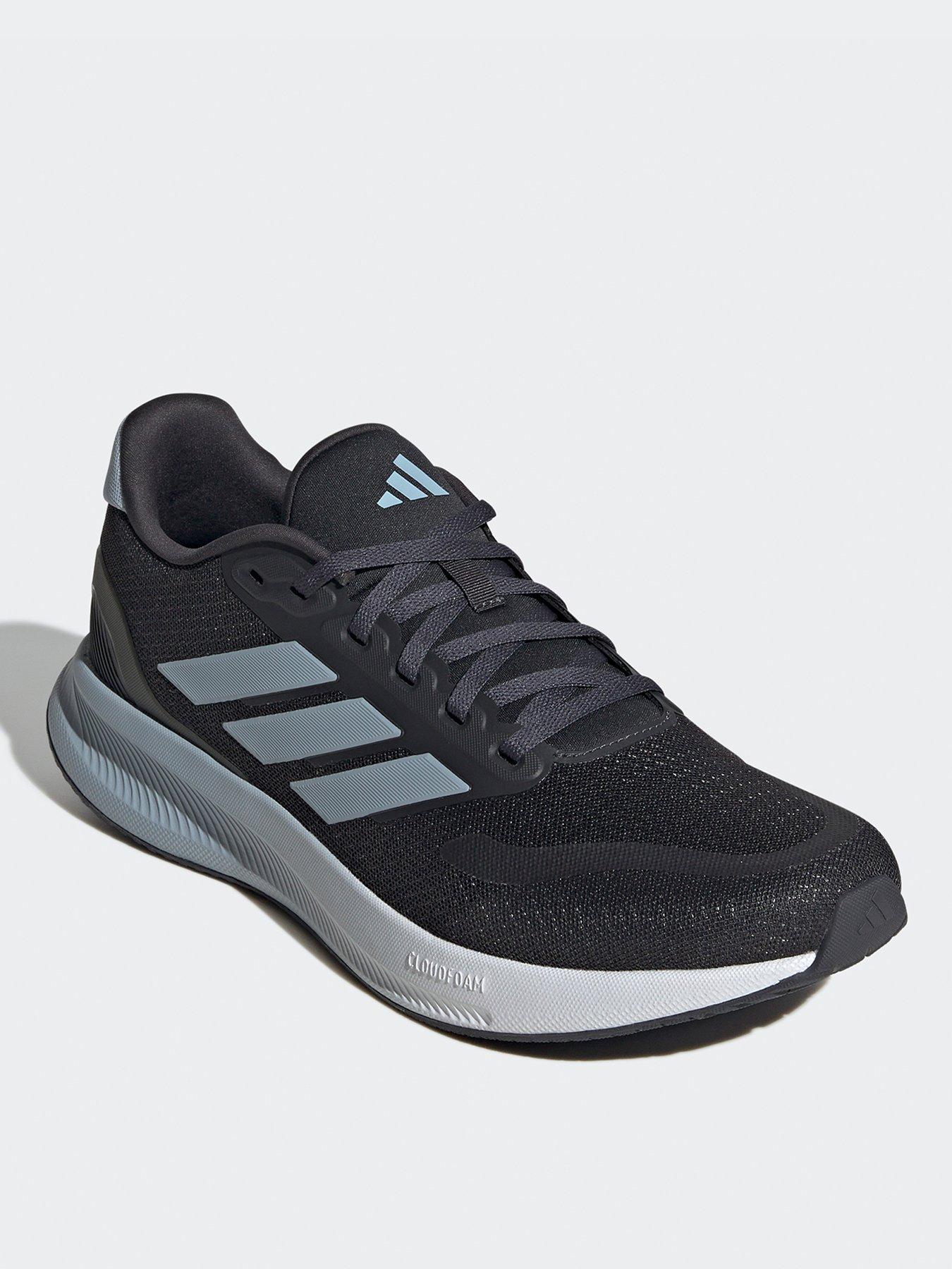  image of adidas-mens-running-runfalcon-5-trainers-dark-grey-carbonwonder-blueftwr-white