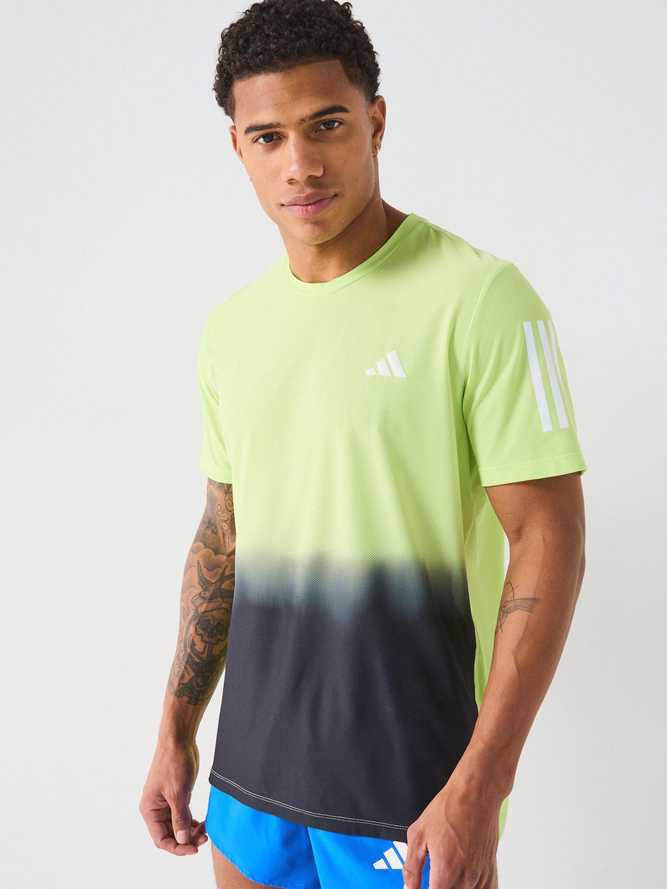 undefined Mens Running Own The Run Colour Block T-Shirt - Green
