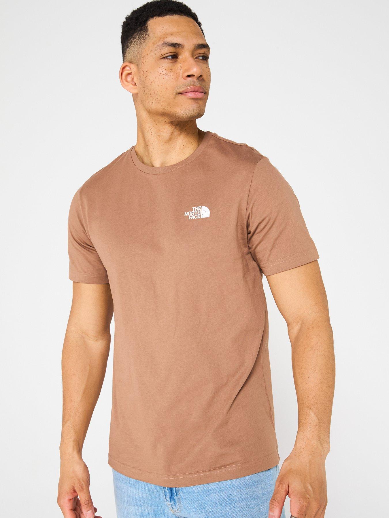 the-north-face-mens-short-sleeve-simple-dome-tee-brown