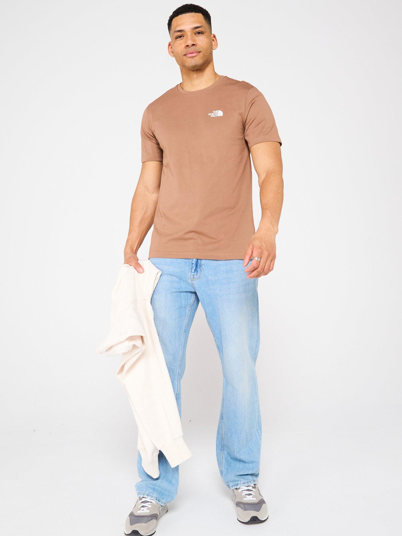  image of the-north-face-mens-short-sleeve-simple-dome-tee-brown