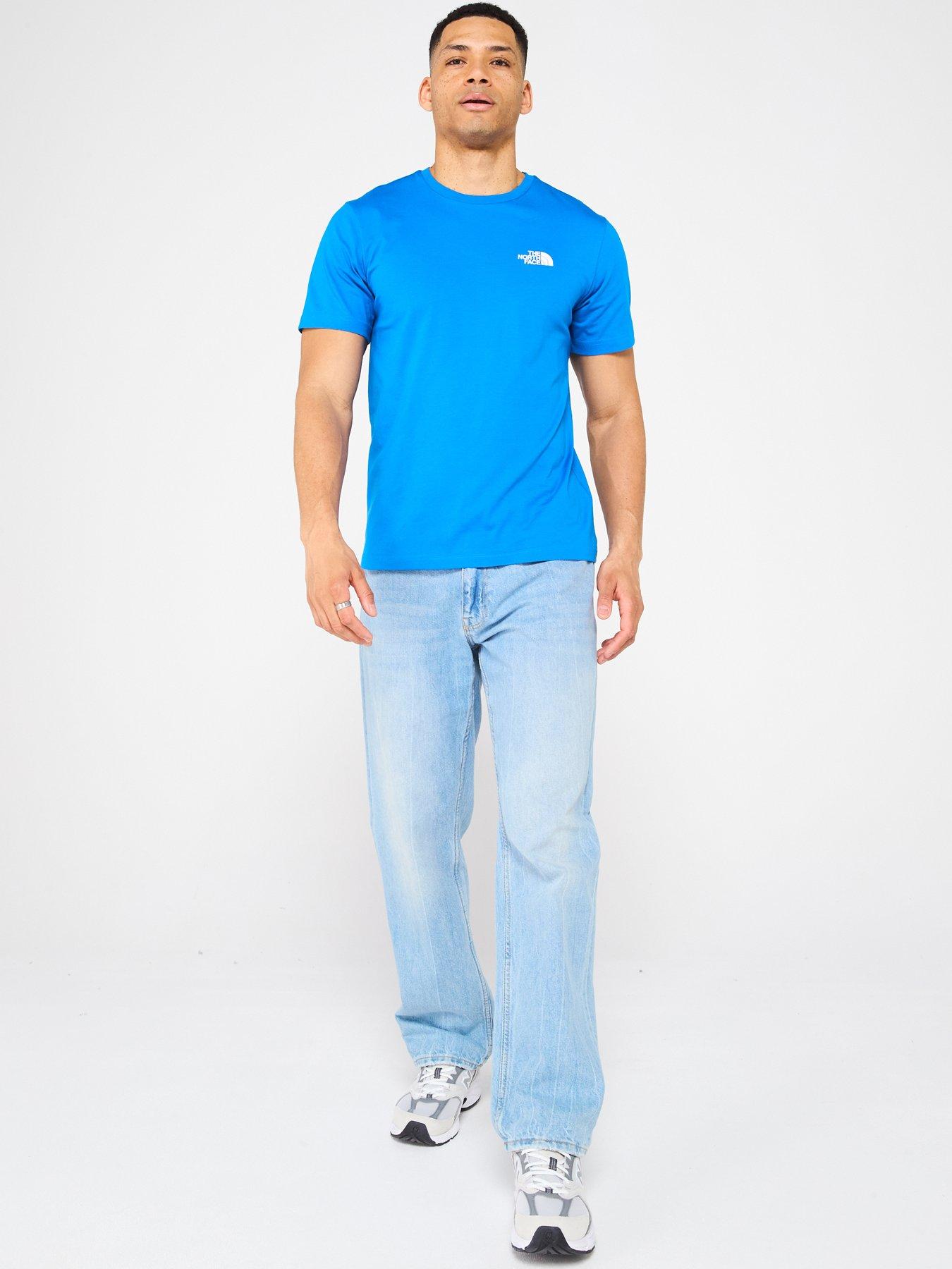  image of the-north-face-mens-short-sleeve-simple-dome-tee-blue