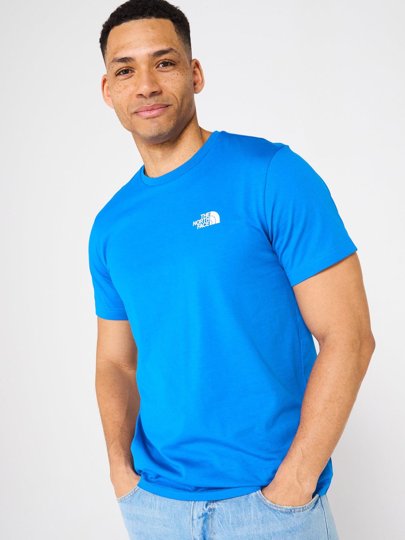  image of the-north-face-mens-short-sleeve-simple-dome-tee-blue