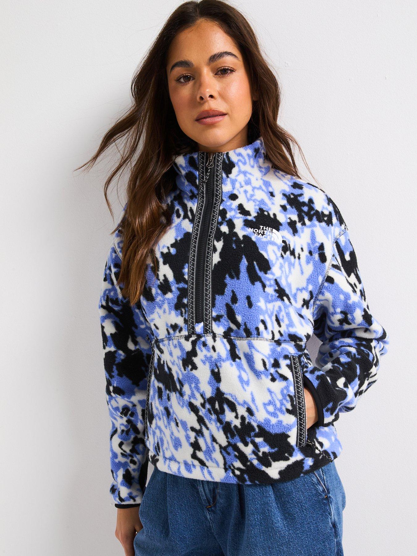 the-north-face-womens-tnf-fleeski-14-zip-pullover-dark-multi