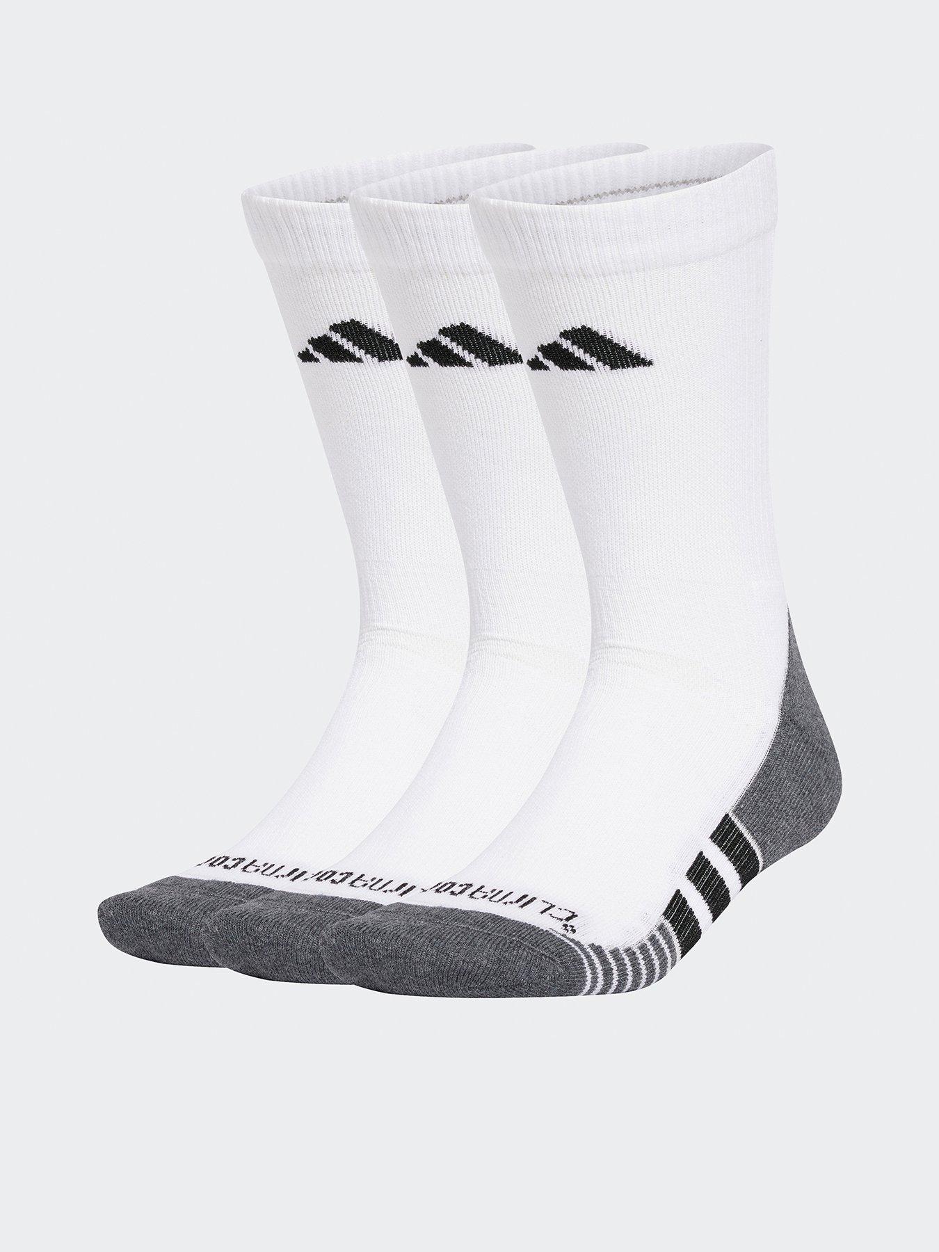 Image 1 of 4 of adidas Unisex Training Cushioned Crew Socks 3 Pack - White/Black