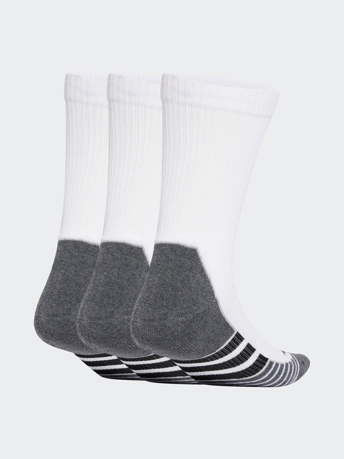 Image 2 of 4 of adidas Unisex Training Cushioned Crew Socks 3 Pack - White/Black