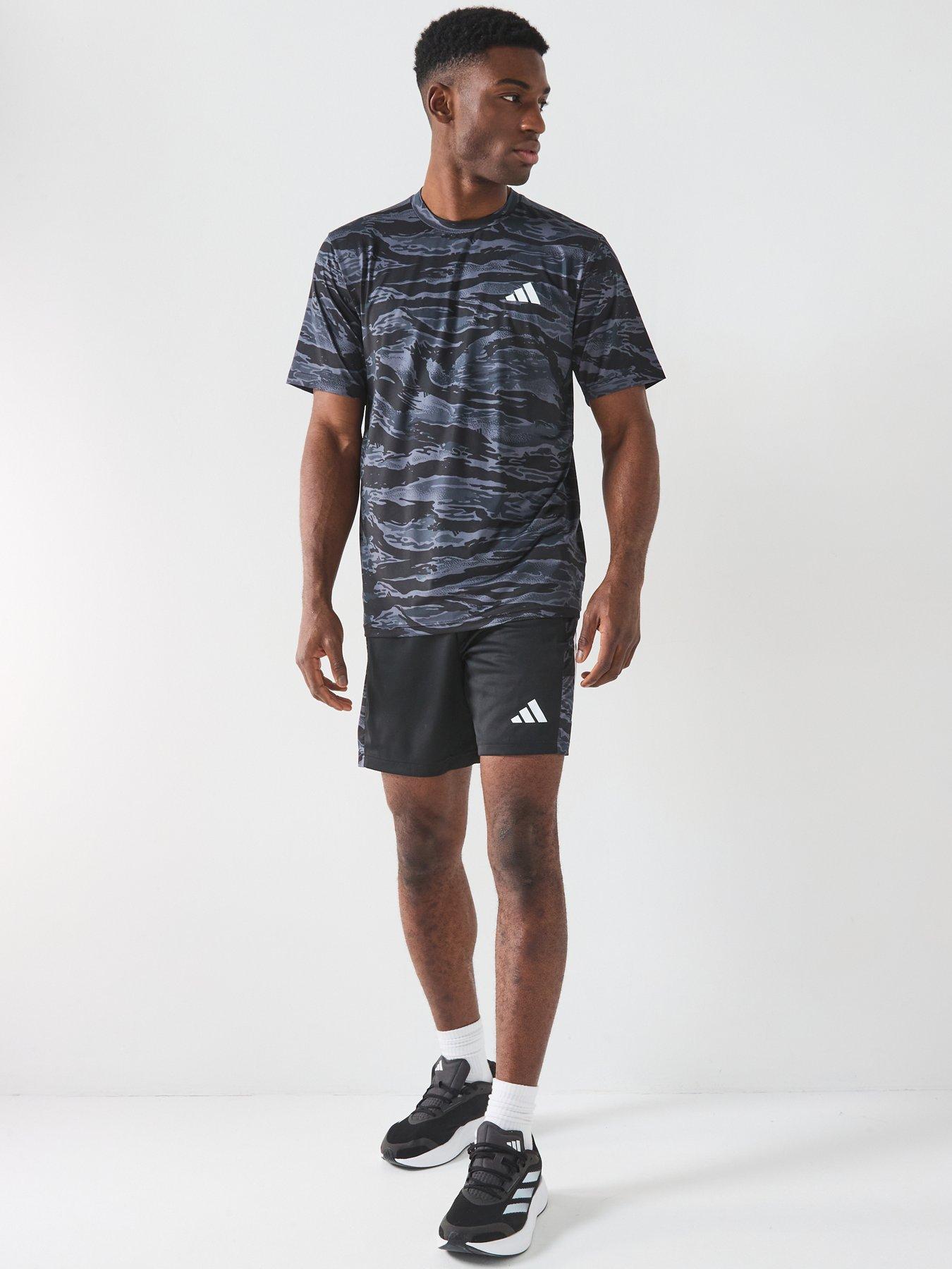  image of adidas-mens-training-camo-3-stripe-shorts