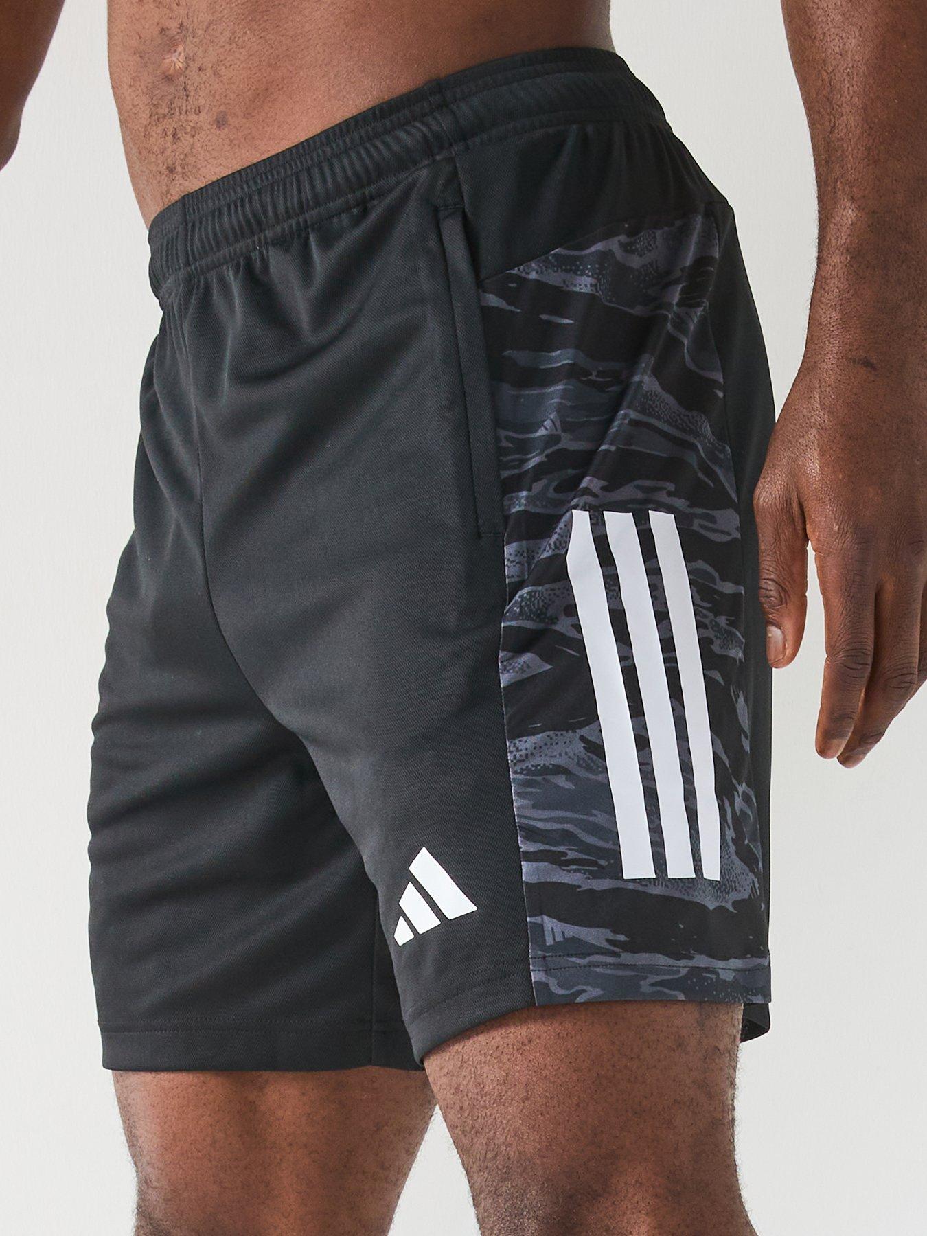  image of adidas-mens-training-camo-3-stripe-shorts