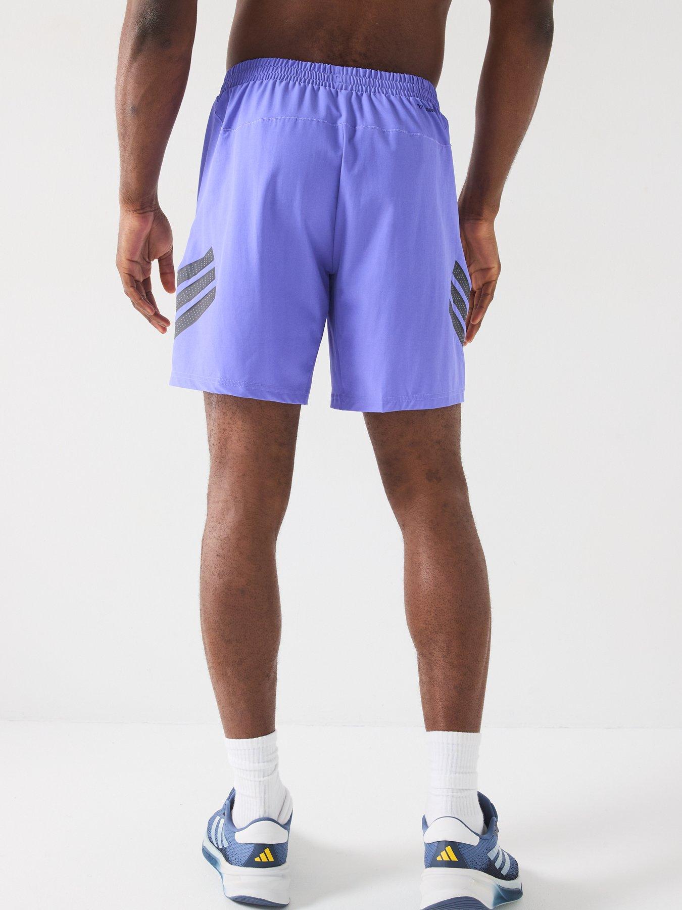  image of adidas-mens-training-gym-3-7inch-stripe-shorts-semi-cobalt-blueblack