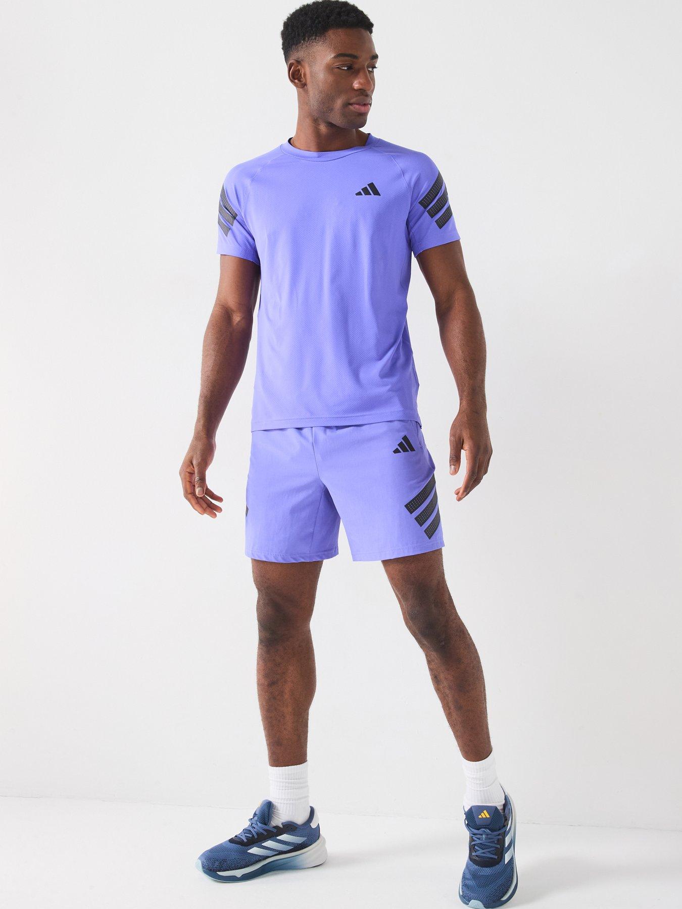 image of adidas-mens-training-gym-3-7inch-stripe-shorts-semi-cobalt-blueblack