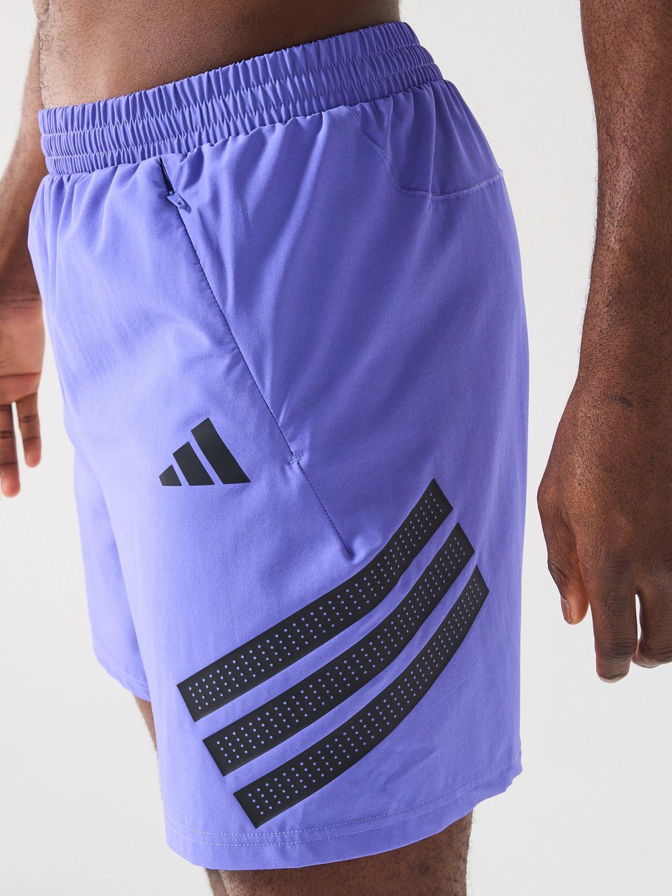  image of adidas-mens-training-gym-3-7inch-stripe-shorts-semi-cobalt-blueblack