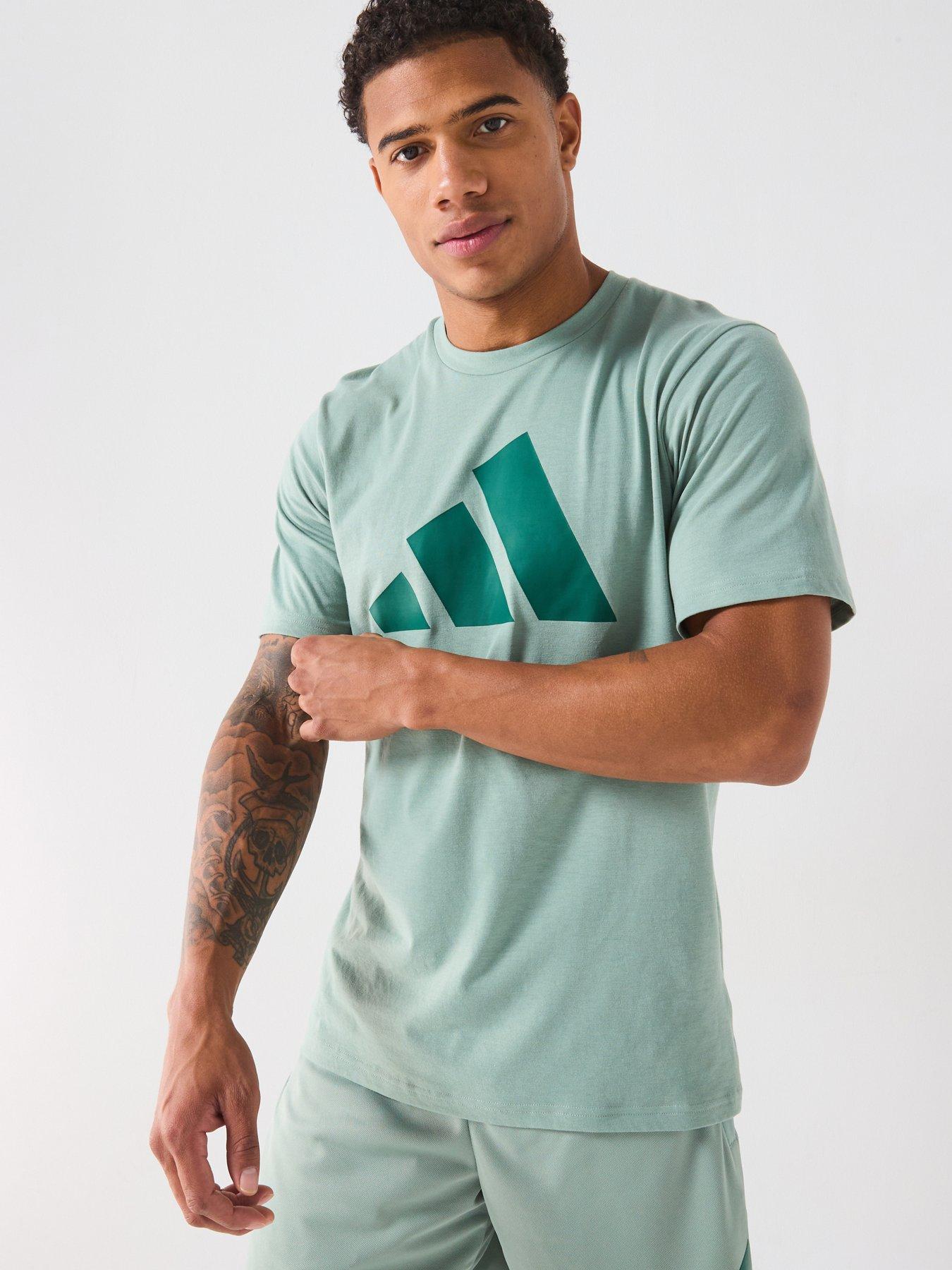 adidas-mens-train-essentials-logo-t-shirt-silver-greencollegiate-green