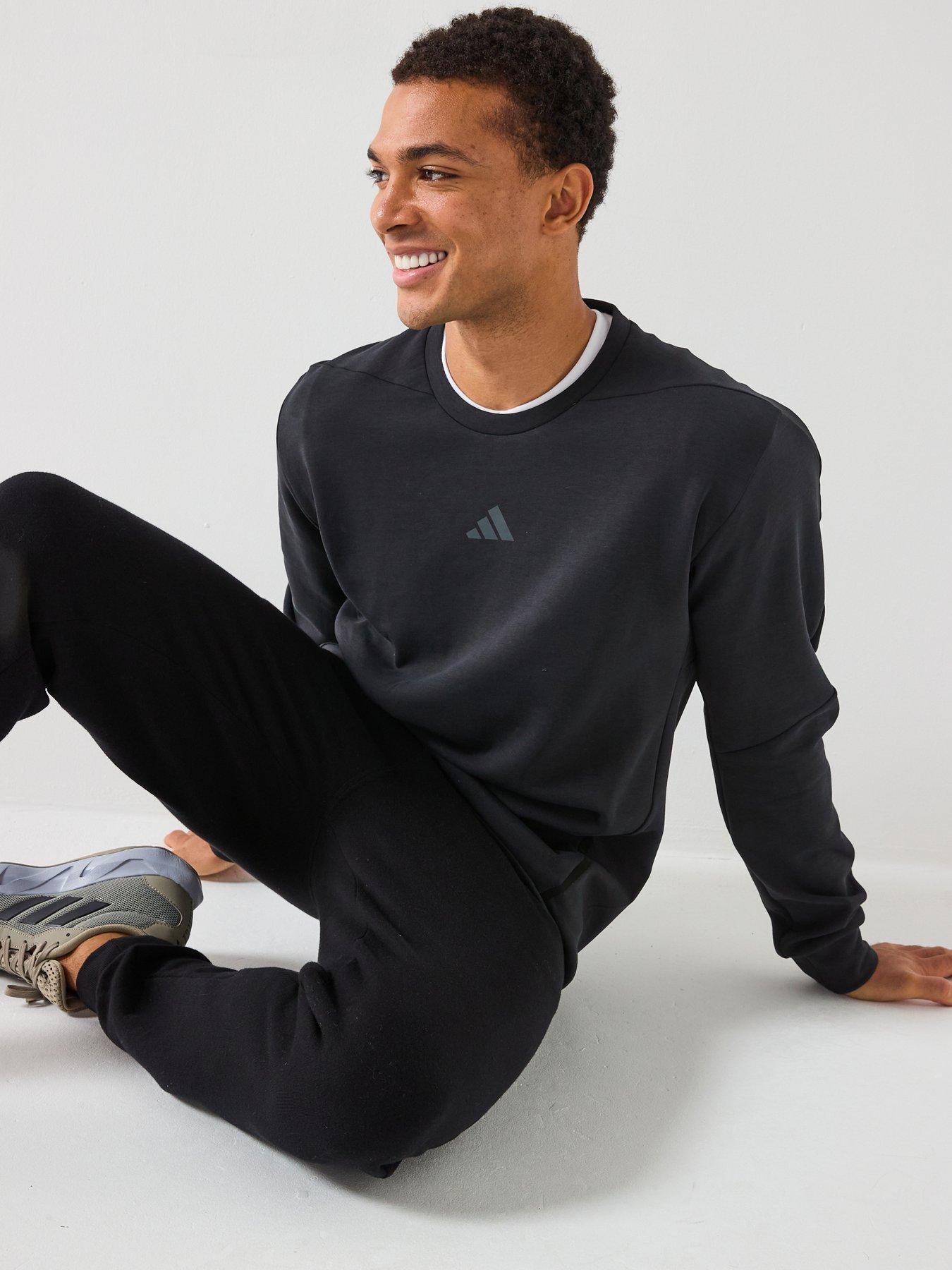 adidas Mens Training D4T Crew Sweatshirt - Black | Littlewoods