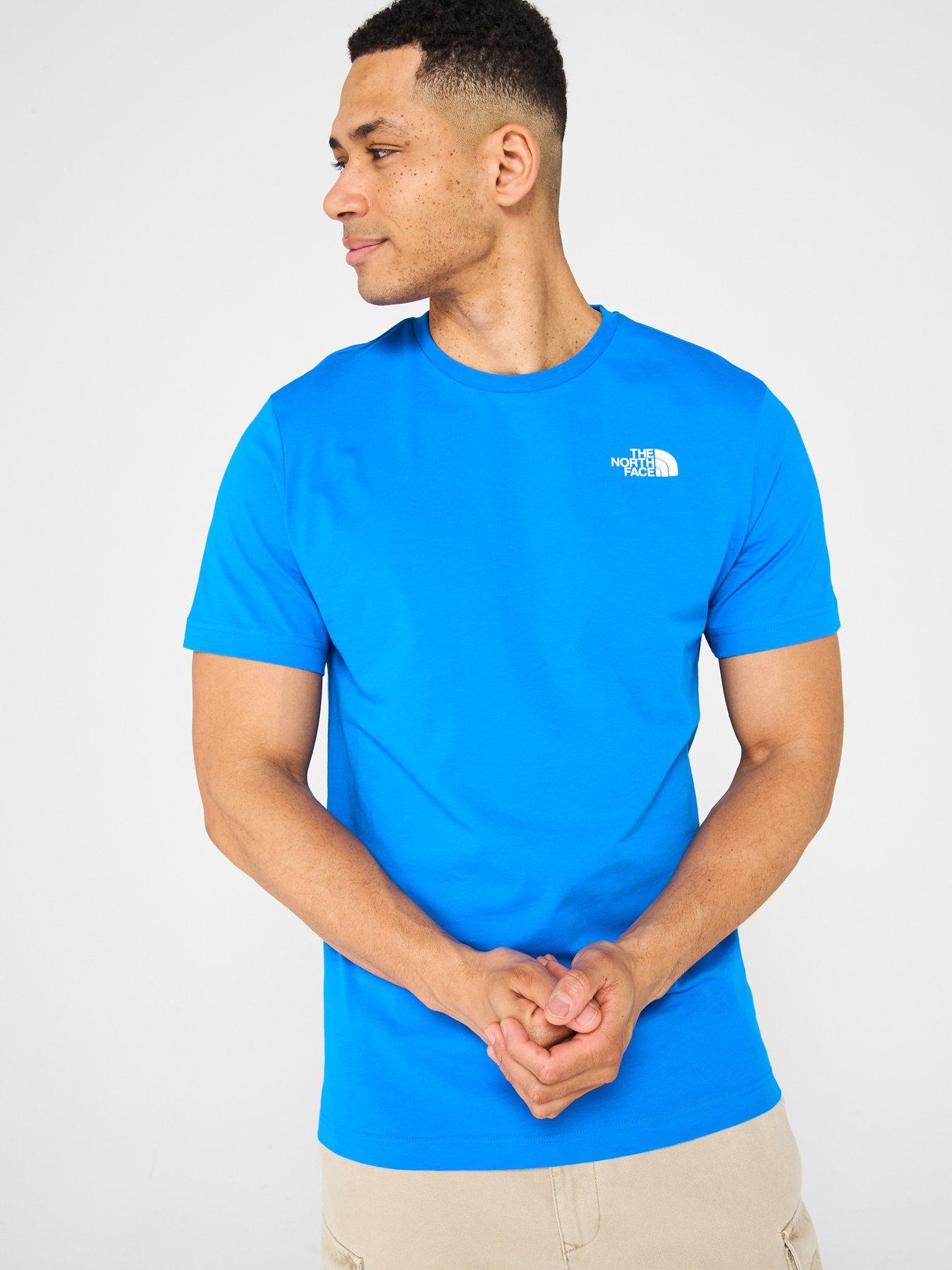  image of the-north-face-mens-vertical-short-sleeve-tee-blue