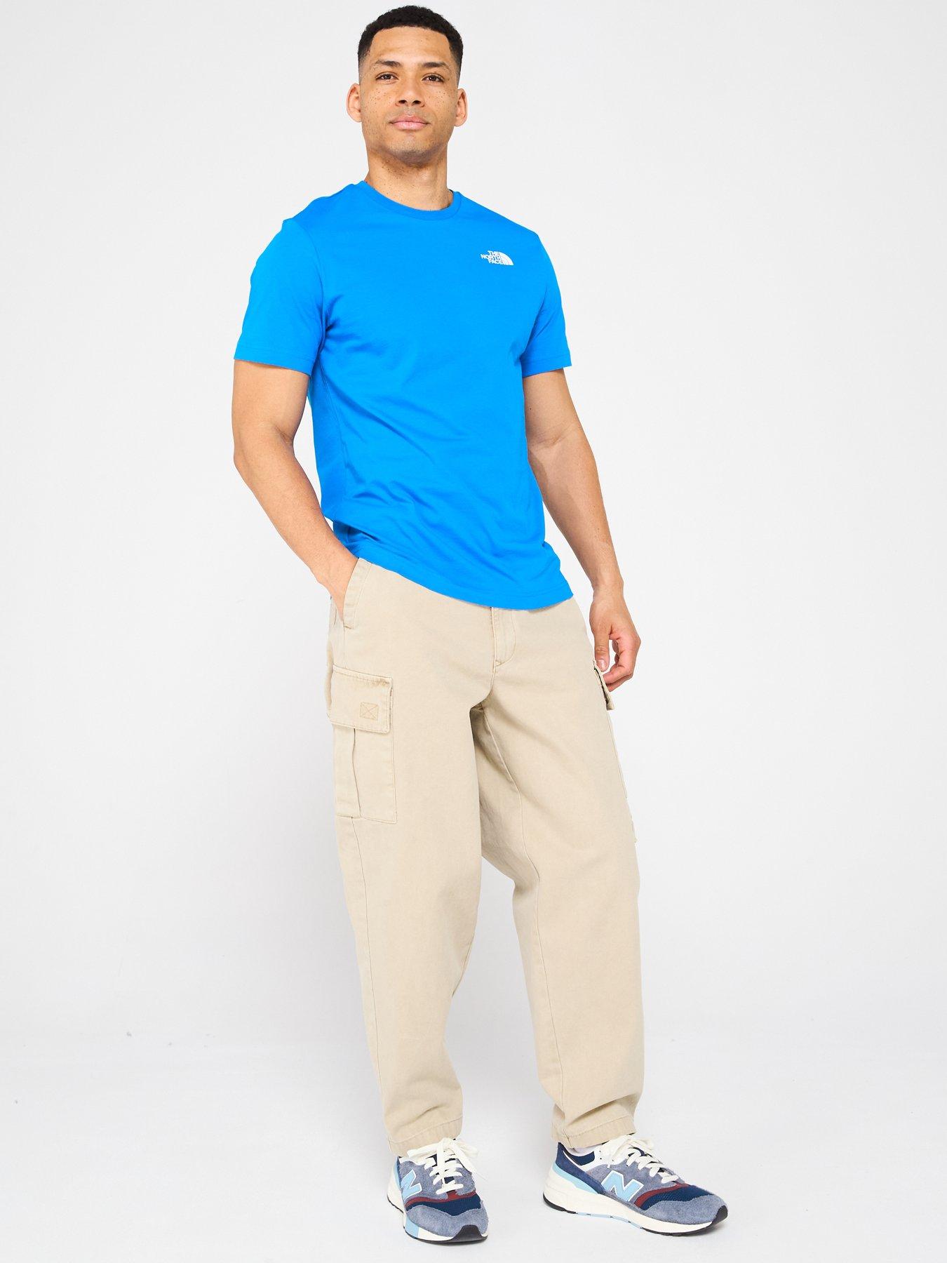  image of the-north-face-mens-vertical-short-sleeve-tee-blue