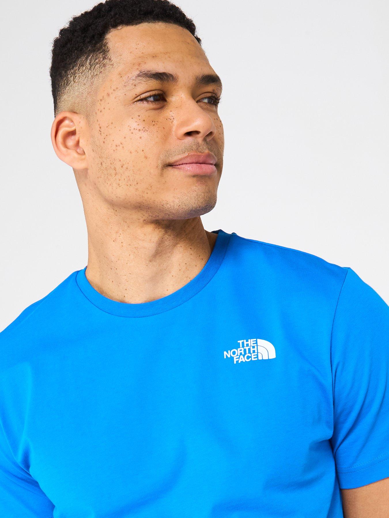  image of the-north-face-mens-vertical-short-sleeve-tee-blue
