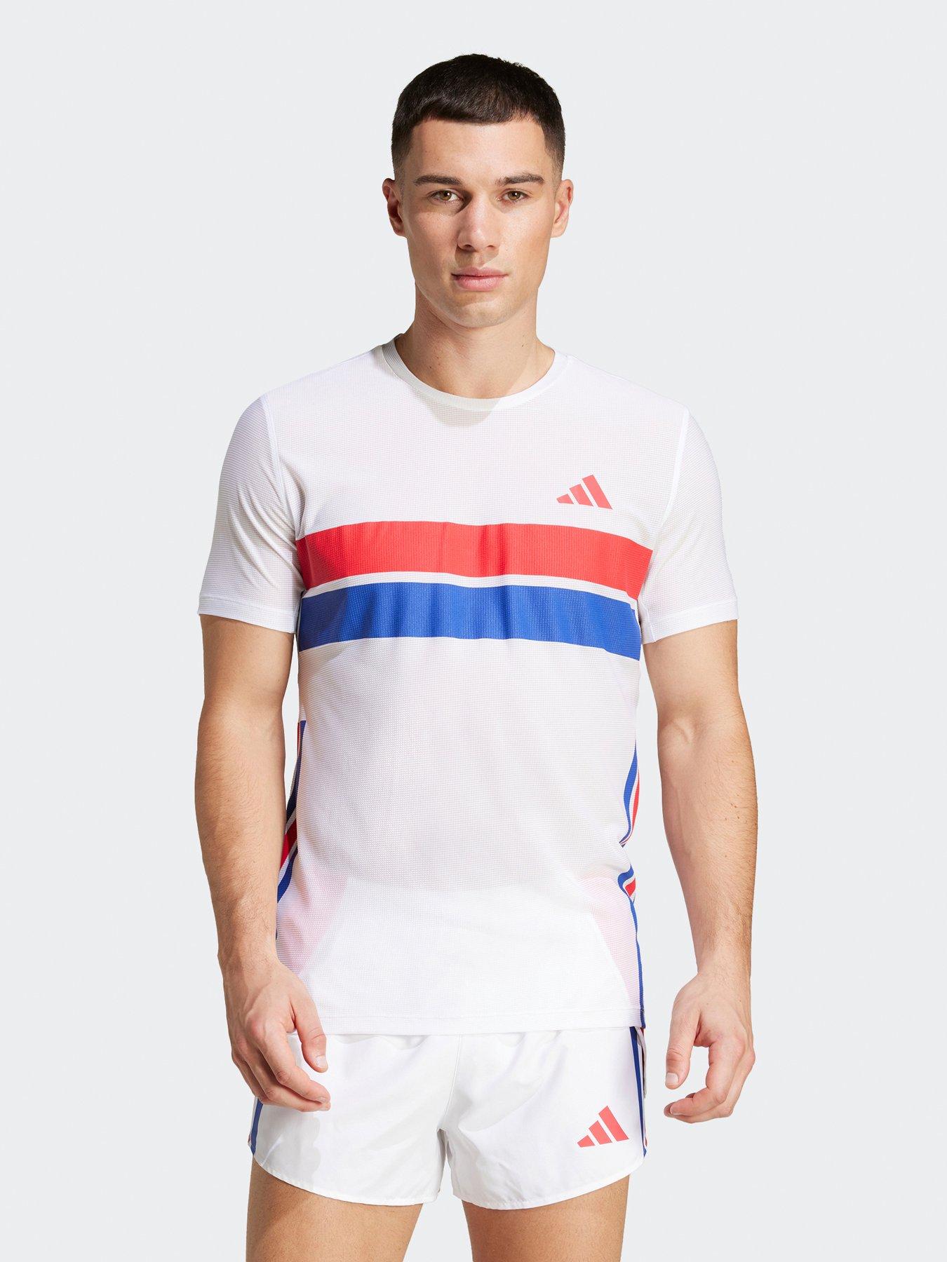  image of adidas-mens-running-adizero-t-shirt-white